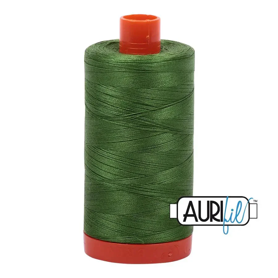 5018 Dark Green Grass Aurifil Cotton 50wt Large Spool 1 5018 Dark Green Grass Aurifil Cotton 50wt Large Spool
