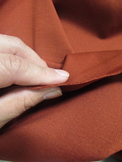 Ponte De Roma Jersey Knit Spandex Fabric / Red / Sold By The Yard 4 Ponte De Roma Jersey Knit Spandex Fabric / Red / Sold By The Yard