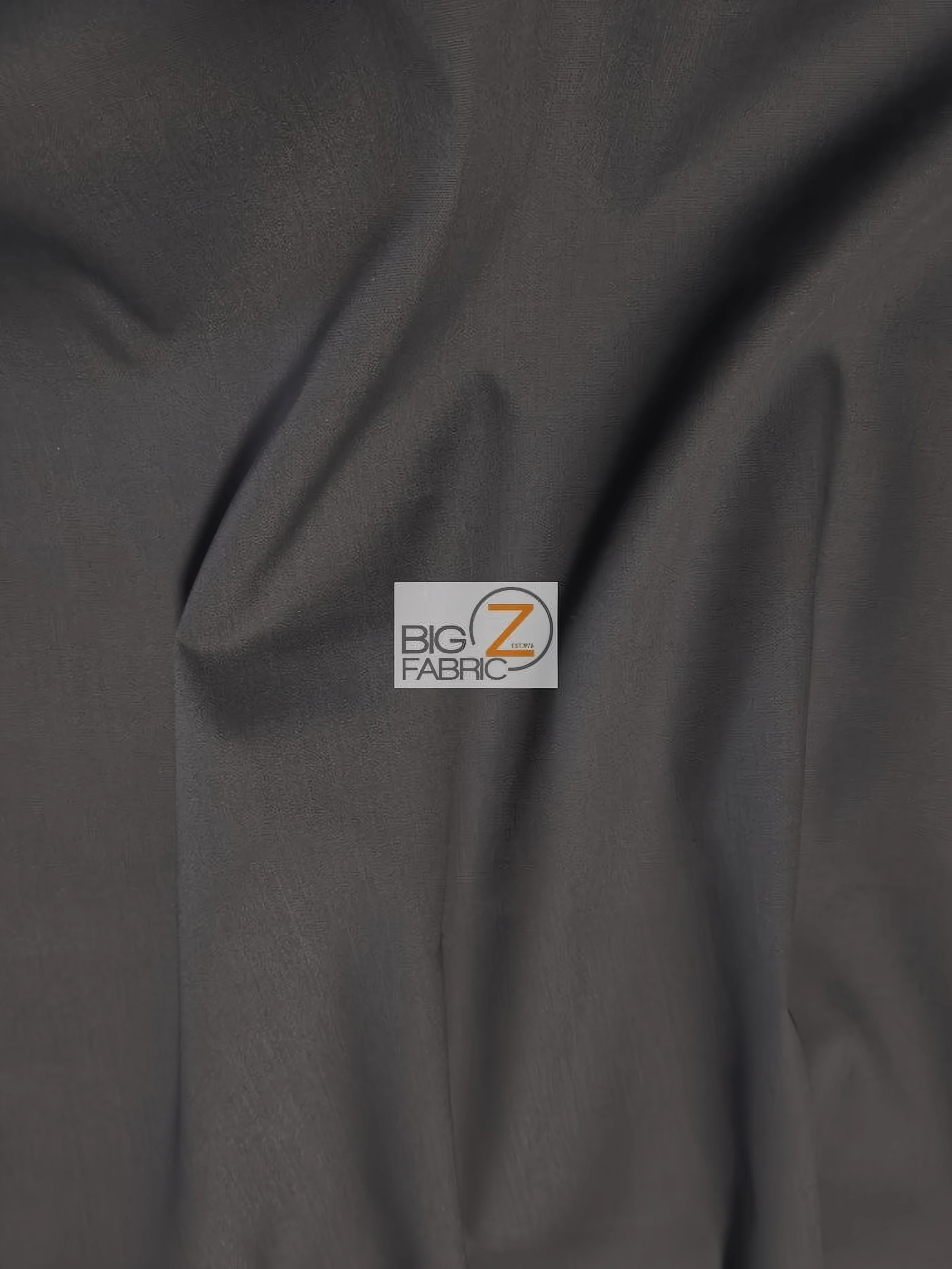 Poly Cotton Fabric Solid Heavyweight Uniform / Charcoal / Sold By The Yard 1 Poly Cotton Fabric Solid Heavyweight Uniform / Charcoal / Sold By The Yard