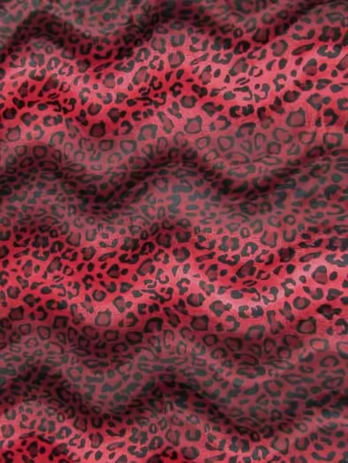 Red/Black Velboa Leopard Animal Short Pile Fabric / Sold By The Yard 1 Red/Black Velboa Leopard Animal Short Pile Fabric / Sold By The Yard