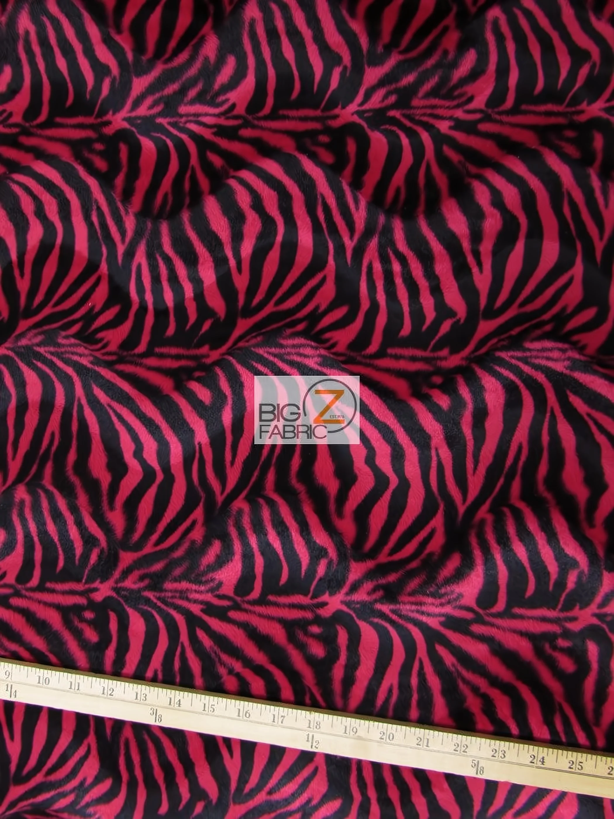 Red/Black Small Stripe Velboa Zebra Animal Short Pile Fabric / Sold By The Yard 1 Red/Black Small Stripe Velboa Zebra Animal Short Pile Fabric / Sold By The Yard