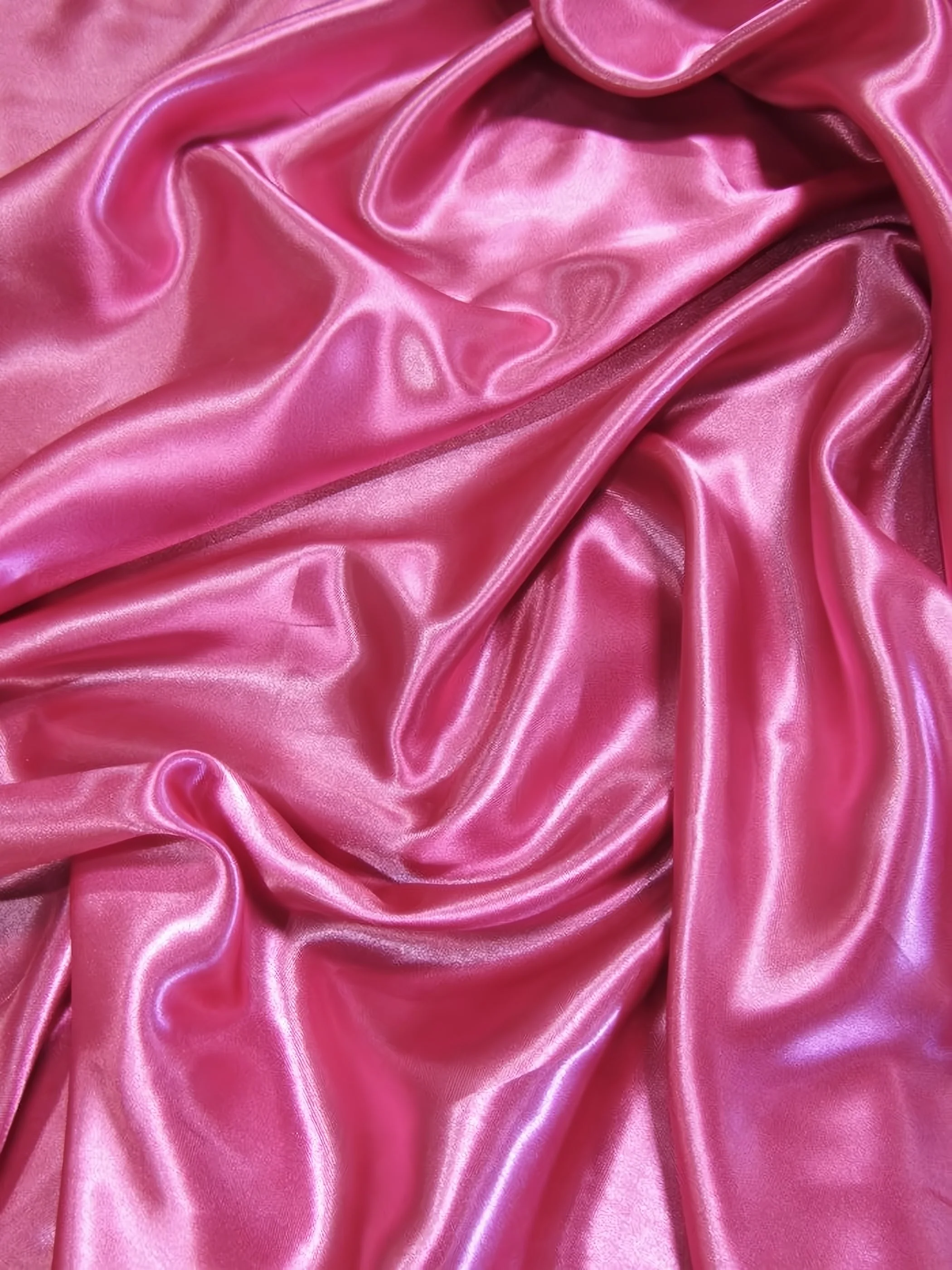 Solid Medium Weight Shiny Satin Fabric / Fuchsia 1 Solid Medium Weight Shiny Satin Fabric / Fuchsia