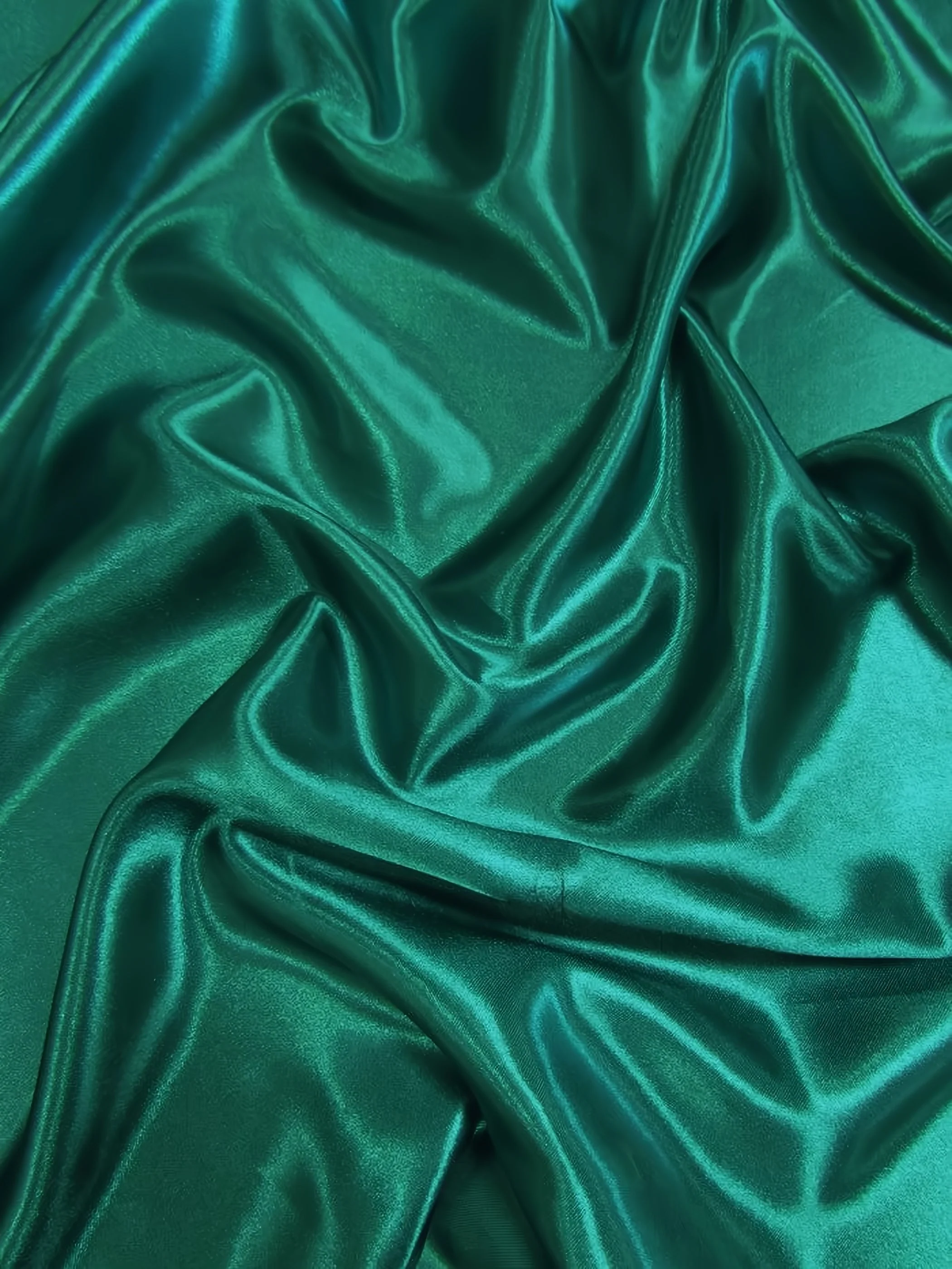 Solid Medium Weight Shiny Satin Fabric / Teal / Sold By The Yard 1 Solid Medium Weight Shiny Satin Fabric / Teal / Sold By The Yard