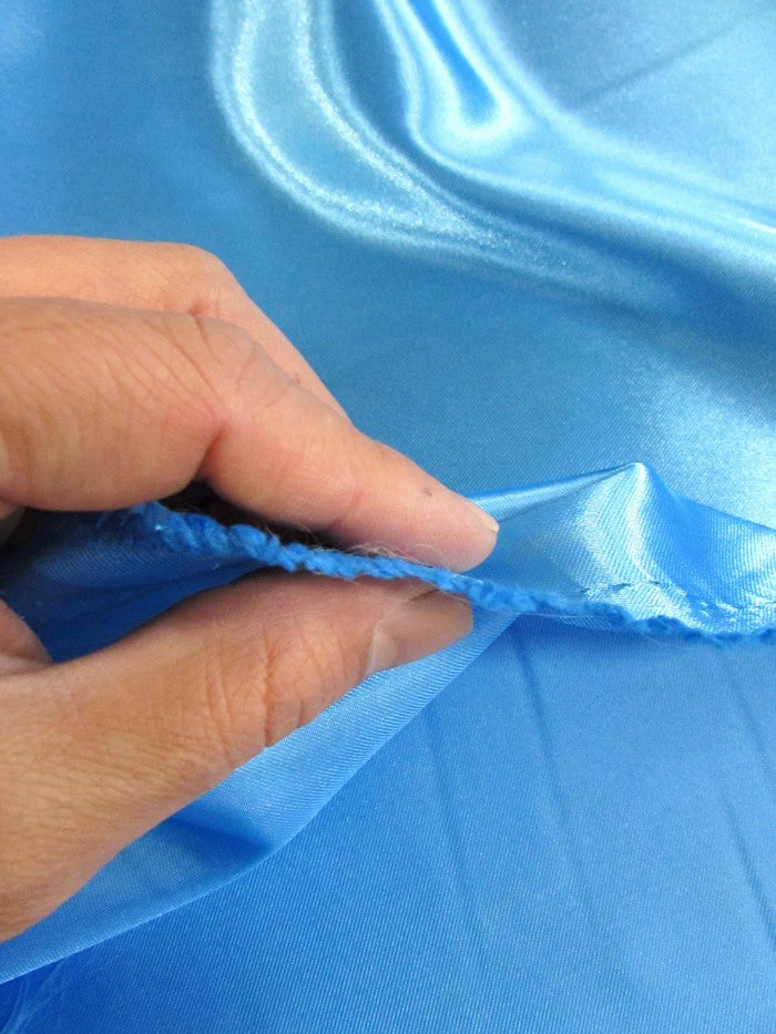 Solid Medium Weight Shiny Satin Fabric / Teal / Sold By The Yard 3 Solid Medium Weight Shiny Satin Fabric / Teal / Sold By The Yard