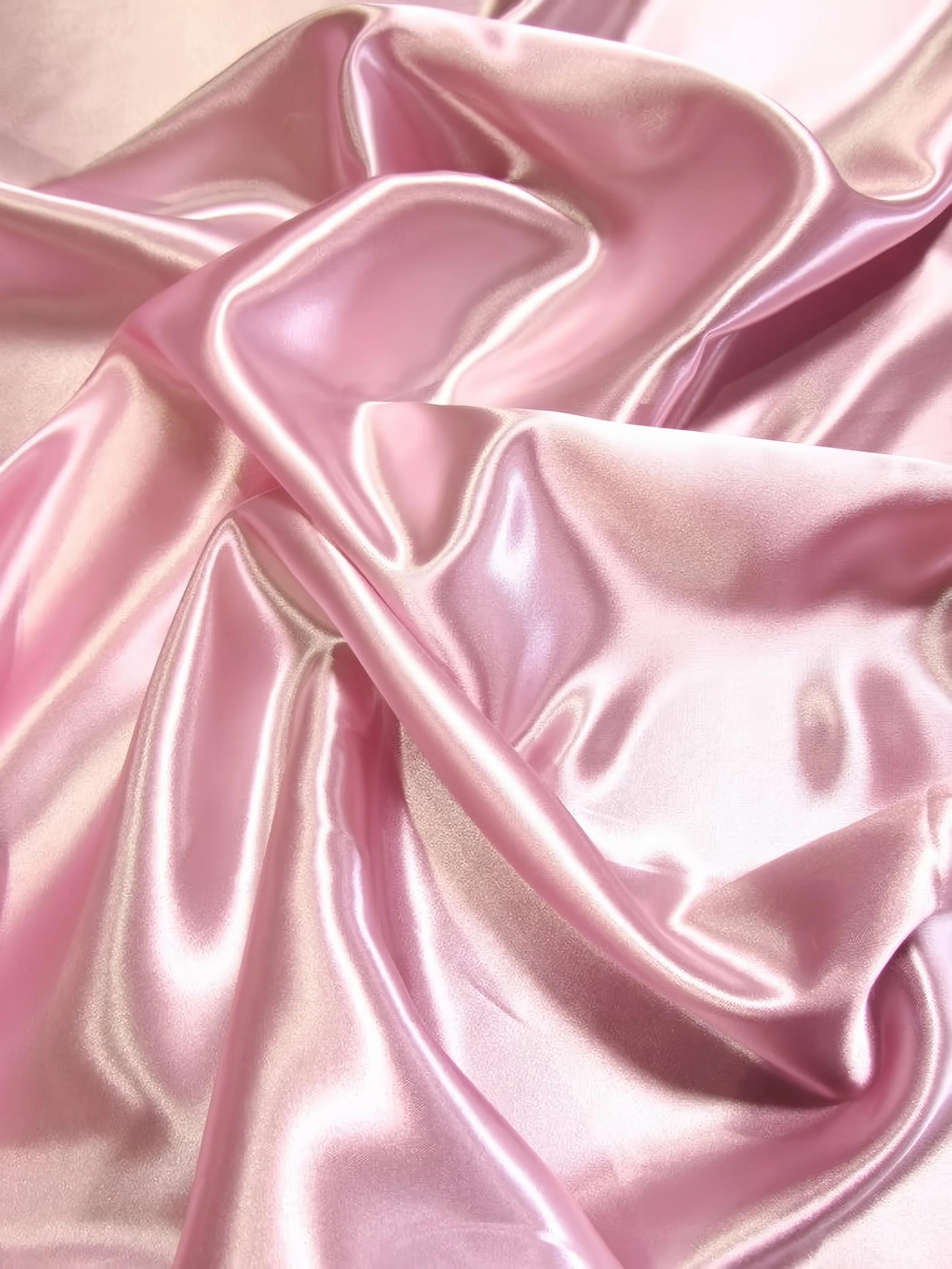 Solid Medium Weight Shiny Satin Fabric / Pink 1 Solid Medium Weight Shiny Satin Fabric / Pink