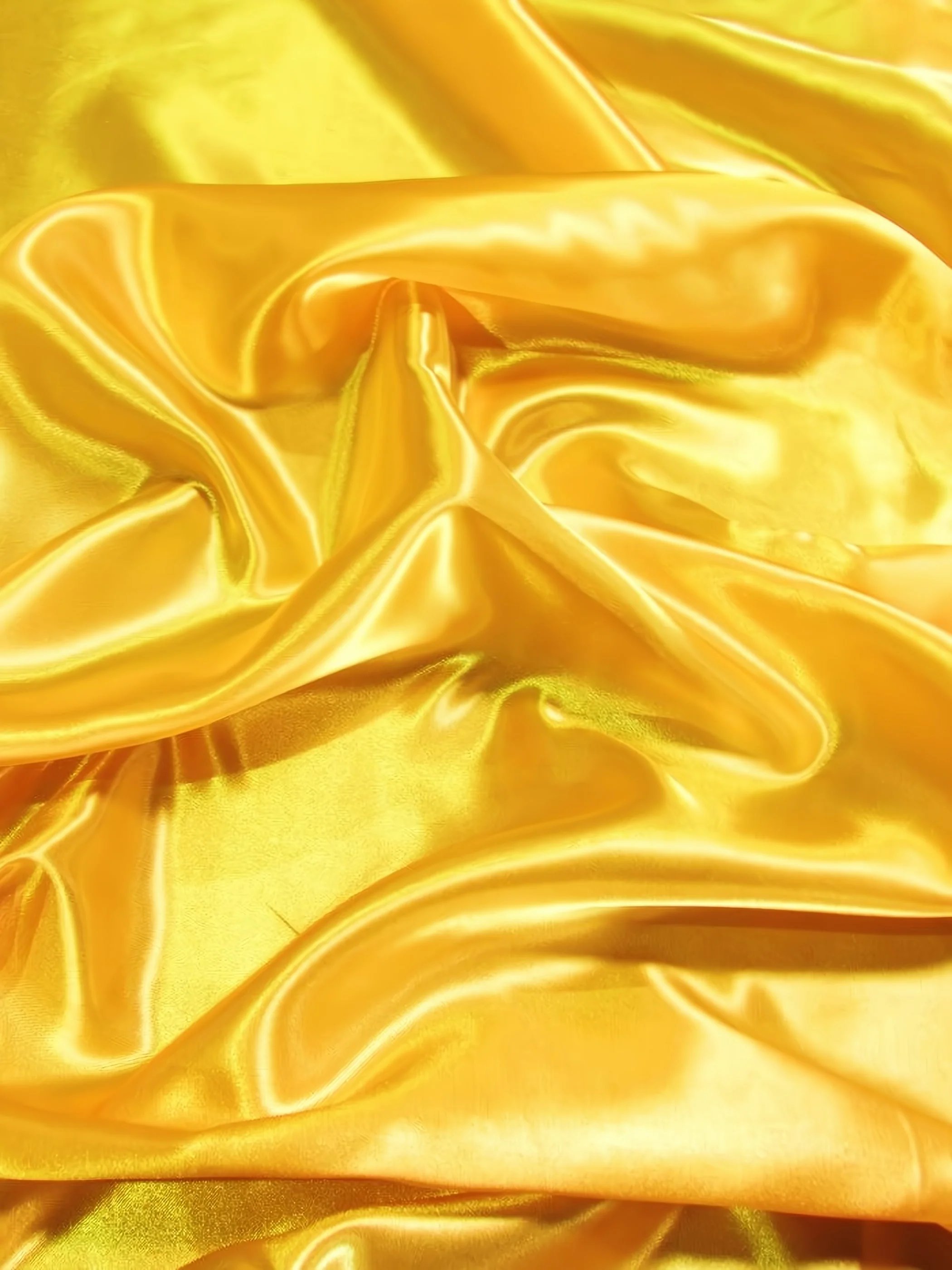 Solid Medium Weight Shiny Satin Fabric / Yellow 1 Solid Medium Weight Shiny Satin Fabric / Yellow