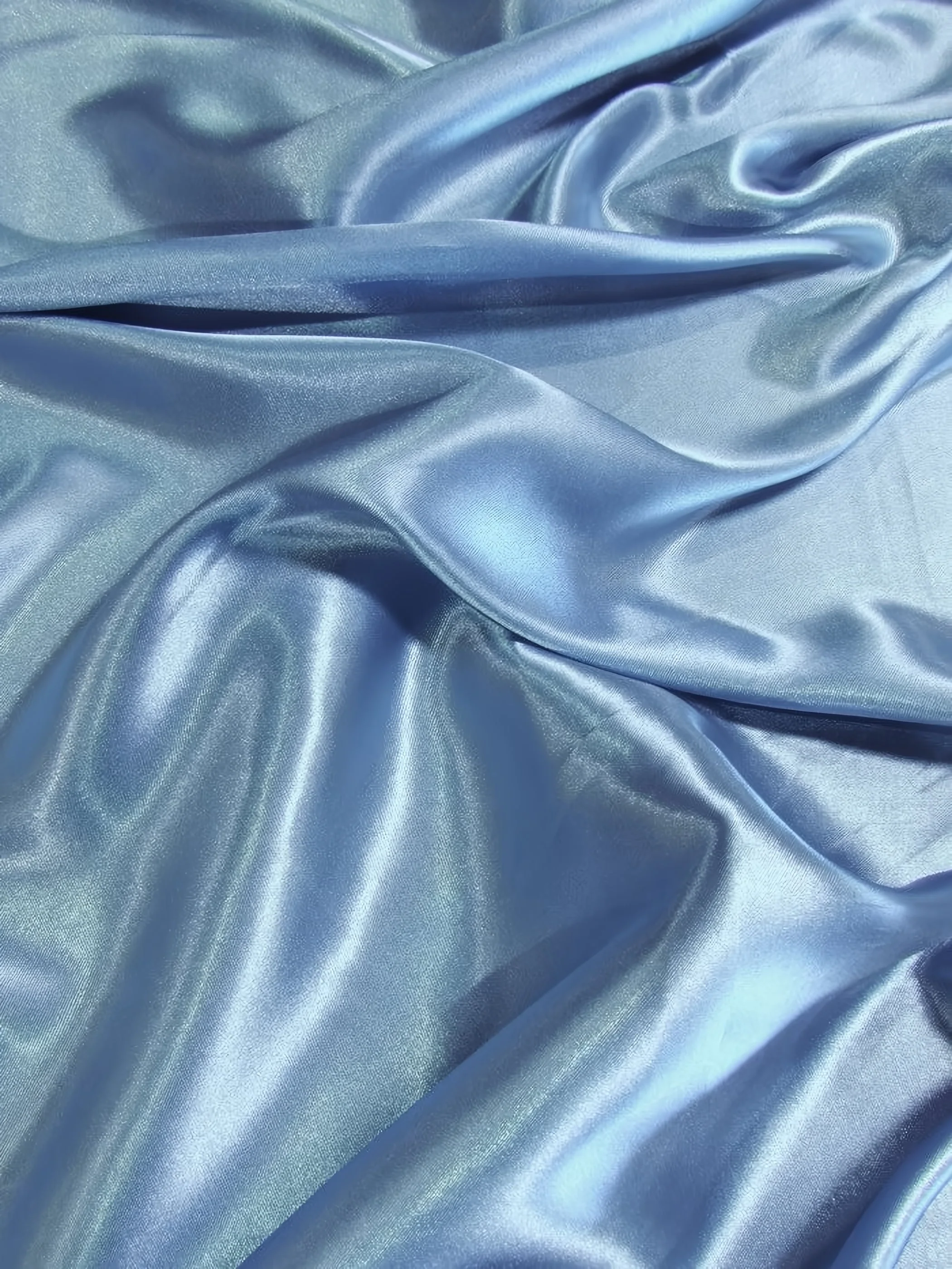 Solid Medium Weight Shiny Satin Fabric / Periwinkle / Sold By The Yard 1 Solid Medium Weight Shiny Satin Fabric / Periwinkle / Sold By The Yard