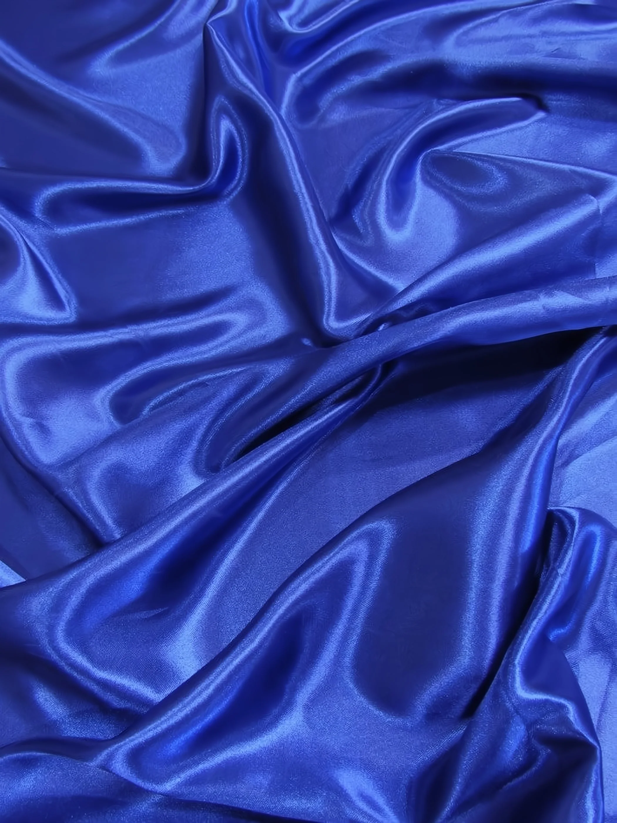 Solid Medium Weight Shiny Satin Fabric / Royal Blue 1 Solid Medium Weight Shiny Satin Fabric / Royal Blue