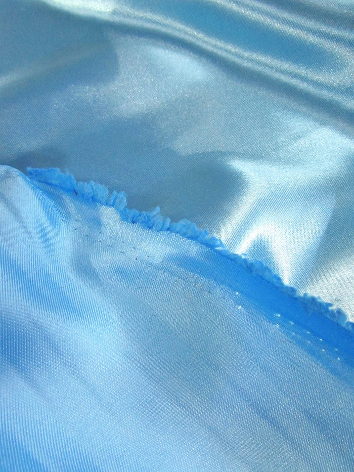Solid Medium Weight Shiny Satin Fabric / Sky Blue 2 Solid Medium Weight Shiny Satin Fabric / Sky Blue