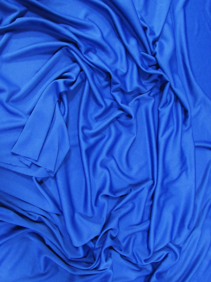 Solid Polyester Interlock Knit Fabric / Royal Blue / Sold By The Yard 2 Solid Polyester Interlock Knit Fabric / Royal Blue / Sold By The Yard