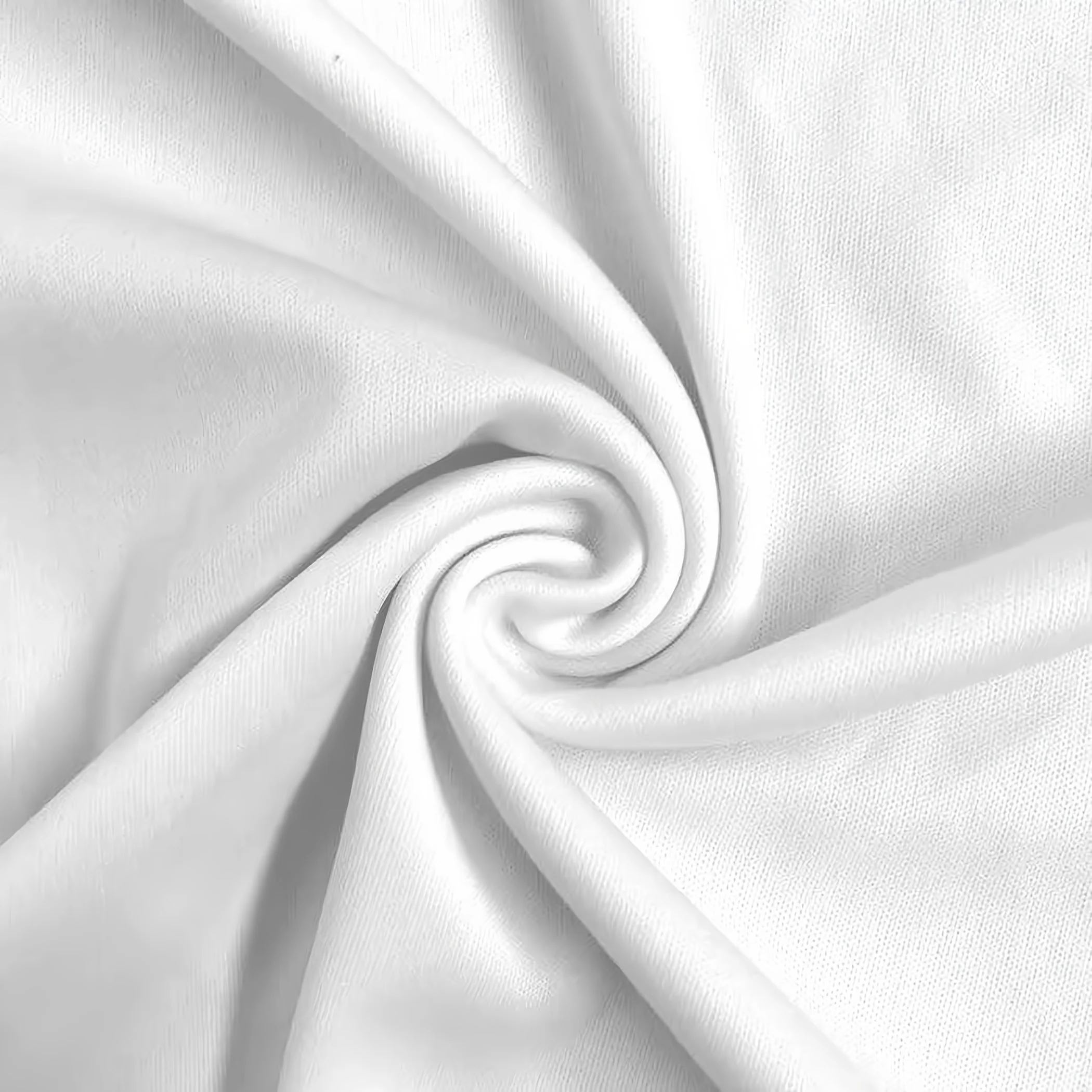 Solid Polyester Interlock Knit Fabric / White / Sold By The Yard 1 Solid Polyester Interlock Knit Fabric / White / Sold By The Yard