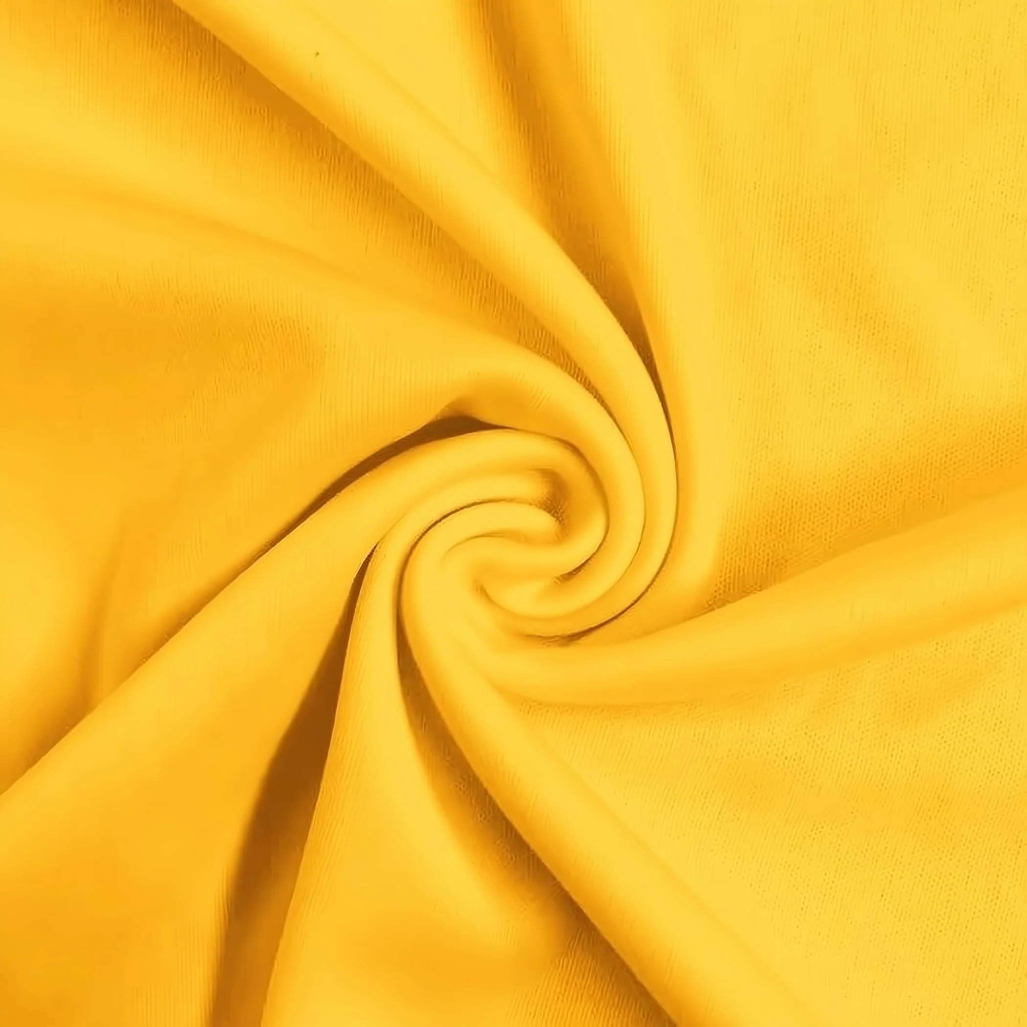 Solid Polyester Interlock Knit Fabric / Yellow / Sold By The Yard 1 Solid Polyester Interlock Knit Fabric / Yellow / Sold By The Yard