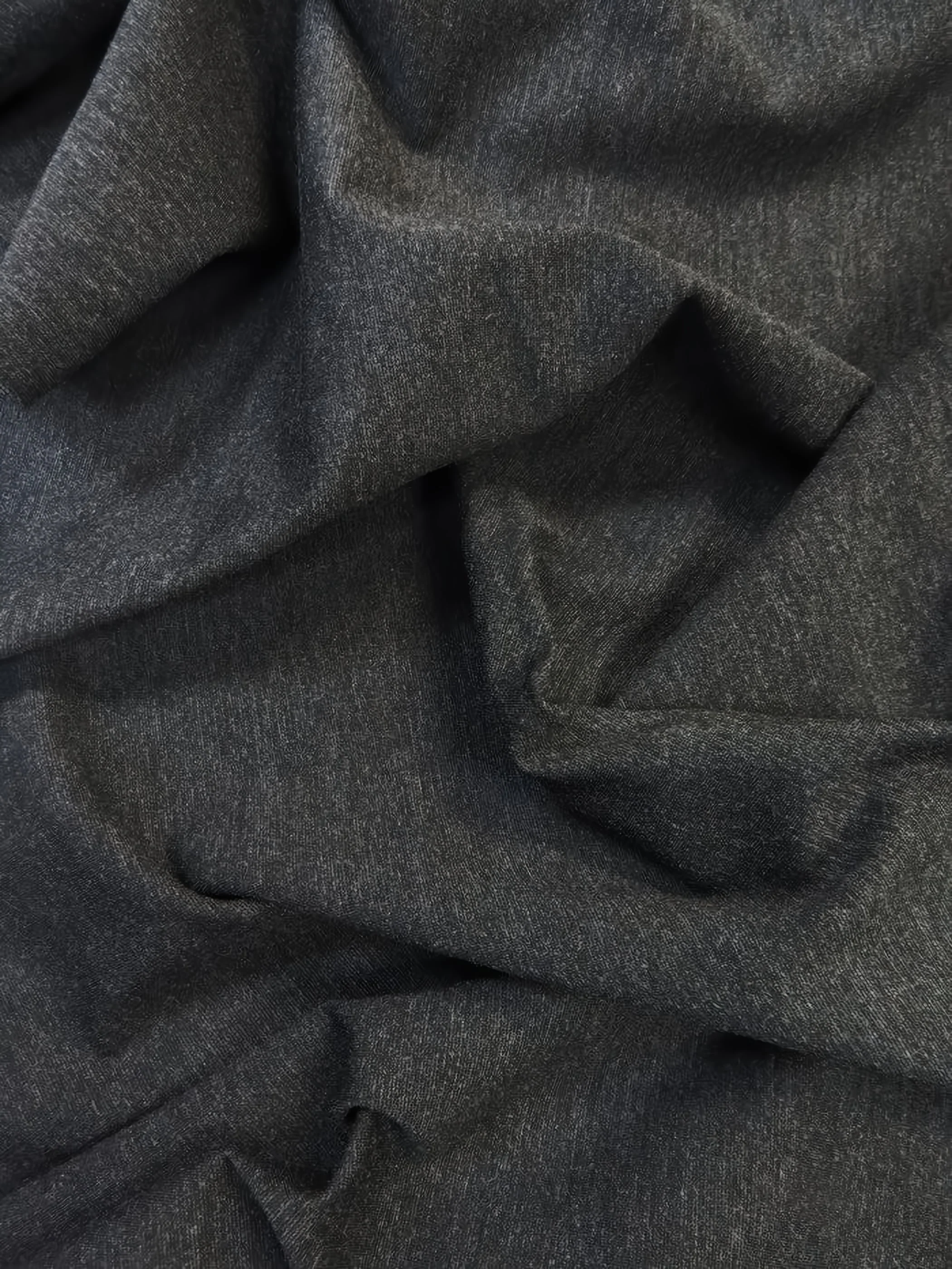 Ponte De Roma Jersey Knit Spandex Fabric / Heather Charcoal / Sold By The Yard 1 Ponte De Roma Jersey Knit Spandex Fabric / Heather Charcoal / Sold By The Yard