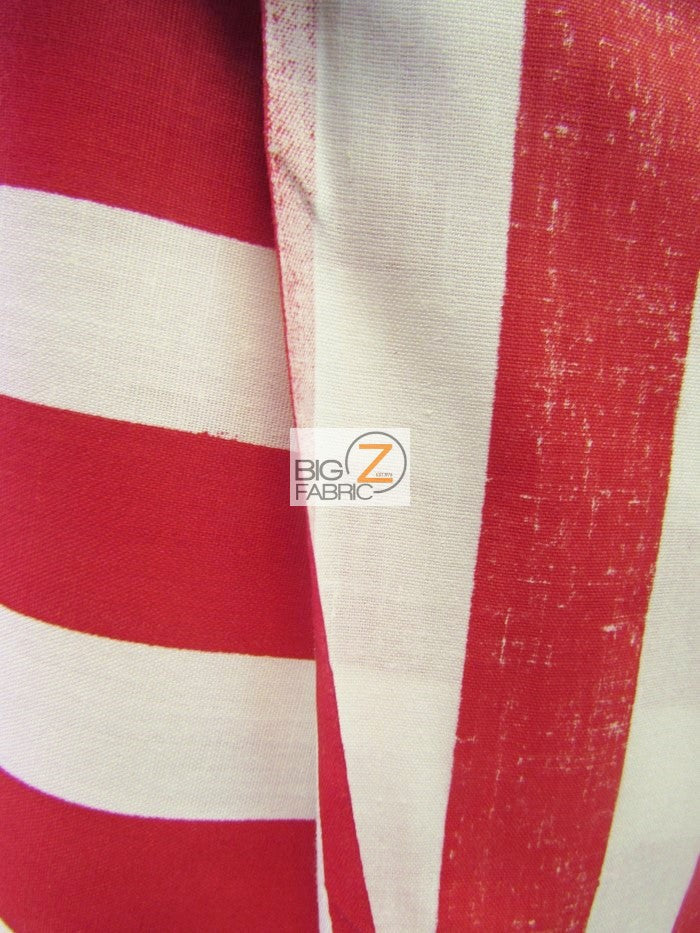 Poly Cotton 1 Inch Stripe Fabric / Black/Red / Sold By The Yard 3 Poly Cotton 1 Inch Stripe Fabric / Black/Red / Sold By The Yard