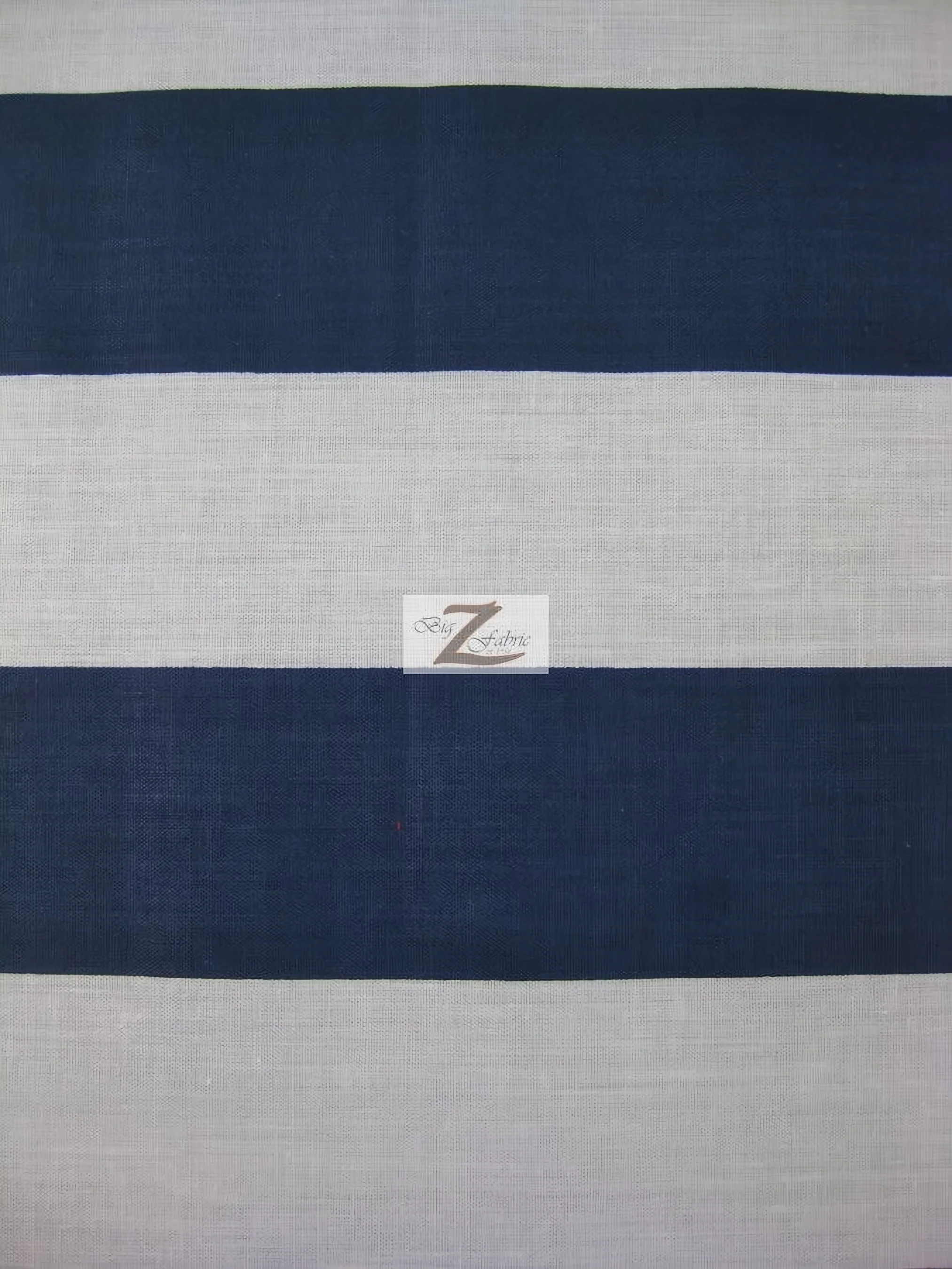 Poly Cotton 2 Inch Giant Stripe Fabric / White/Blue / Sold By The Yard 1 Poly Cotton 2 Inch Giant Stripe Fabric / White/Blue / Sold By The Yard