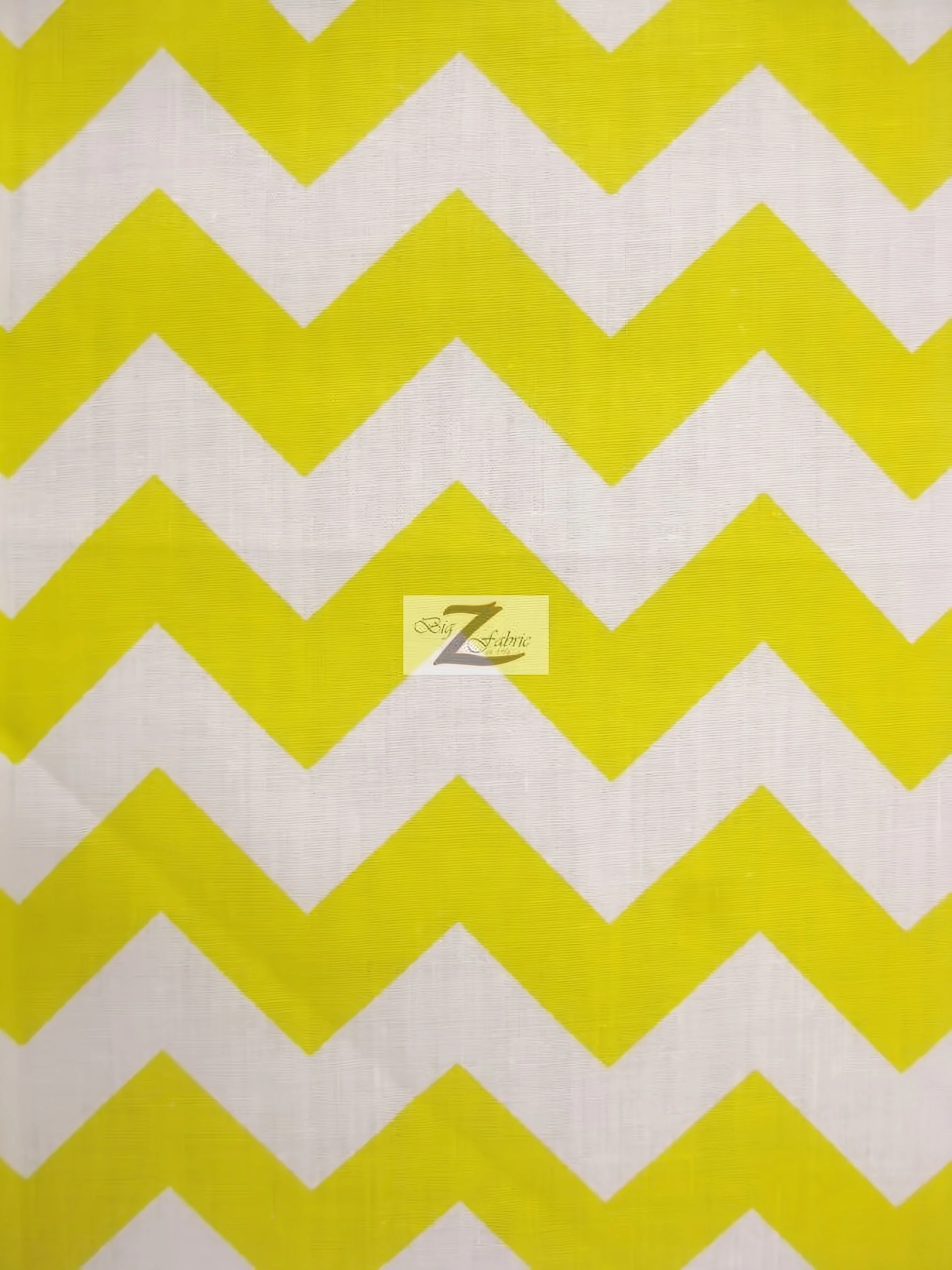 Poly Cotton Fabric 1" Zig Zag Chevron / White/Yellow / Sold By The Yard 1 Poly Cotton Fabric 1" Zig Zag Chevron / White/Yellow / Sold By The Yard