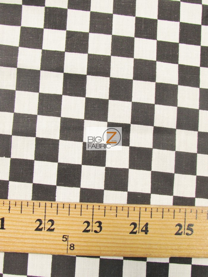 Poly Cotton Printed Fabric Square Checkered / Mini Black/White / Sold By The Yard 3 Poly Cotton Printed Fabric Square Checkered / Mini Black/White / Sold By The Yard