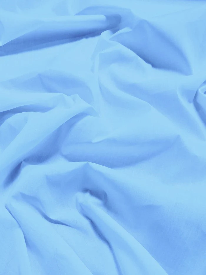Poly Cotton Solid Fabric 58"/60" Width / Baby Blue / Sold By The Yard 1 Poly Cotton Solid Fabric 58"/60" Width / Baby Blue / Sold By The Yard