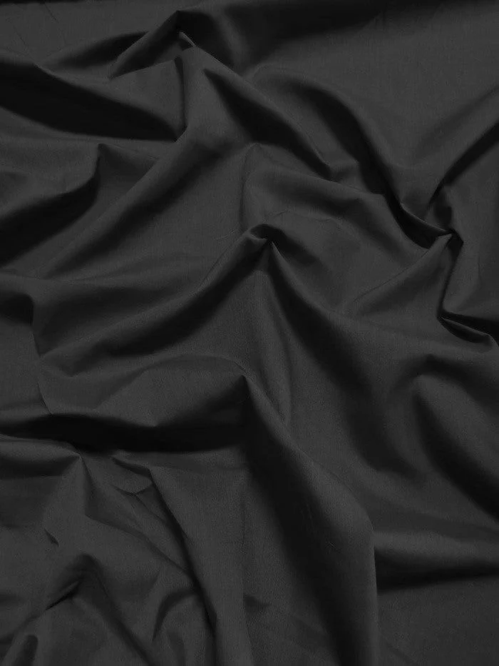 Poly Cotton Solid Fabric 58"/60" Width / Black / Sold By The Yard 1 Poly Cotton Solid Fabric 58"/60" Width / Black / Sold By The Yard