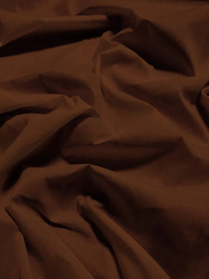 Poly Cotton Solid Fabric 58"/60" Width / Brown / Sold By The Yard 1 Poly Cotton Solid Fabric 58"/60" Width / Brown / Sold By The Yard