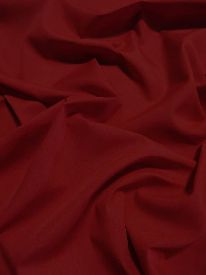 Poly Cotton Solid Fabric 58"/60" Width / Burgundy / Sold By The Yard 1 Poly Cotton Solid Fabric 58"/60" Width / Burgundy / Sold By The Yard