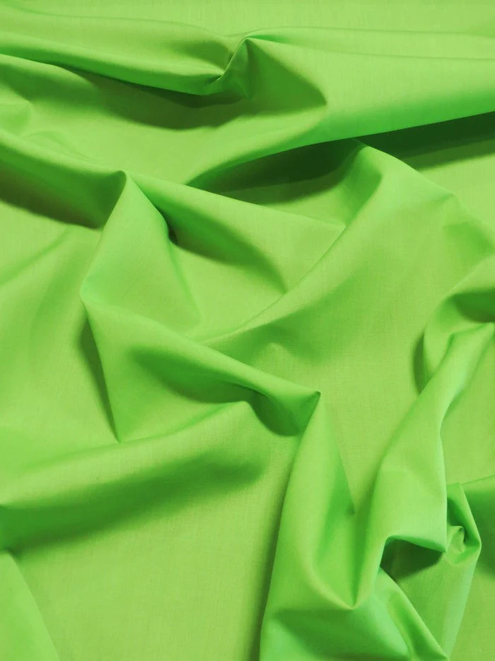 Poly Cotton Solid Fabric 58"/60" Width / Lime / Sold By The Yard 1 Poly Cotton Solid Fabric 58"/60" Width / Lime / Sold By The Yard
