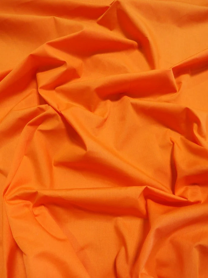 Poly Cotton Solid Fabric 58"/60" Width / Orange / Sold By The Yard 1 Poly Cotton Solid Fabric 58"/60" Width / Orange / Sold By The Yard