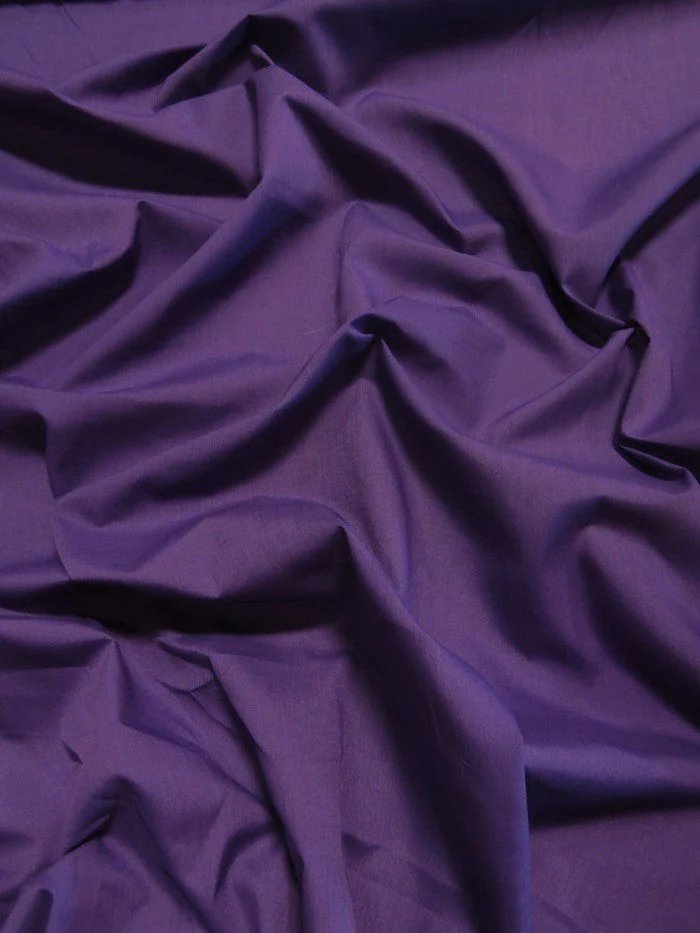 Poly Cotton Solid Fabric 58"/60" Width / Purple / Sold By The Yard 1 Poly Cotton Solid Fabric 58"/60" Width / Purple / Sold By The Yard