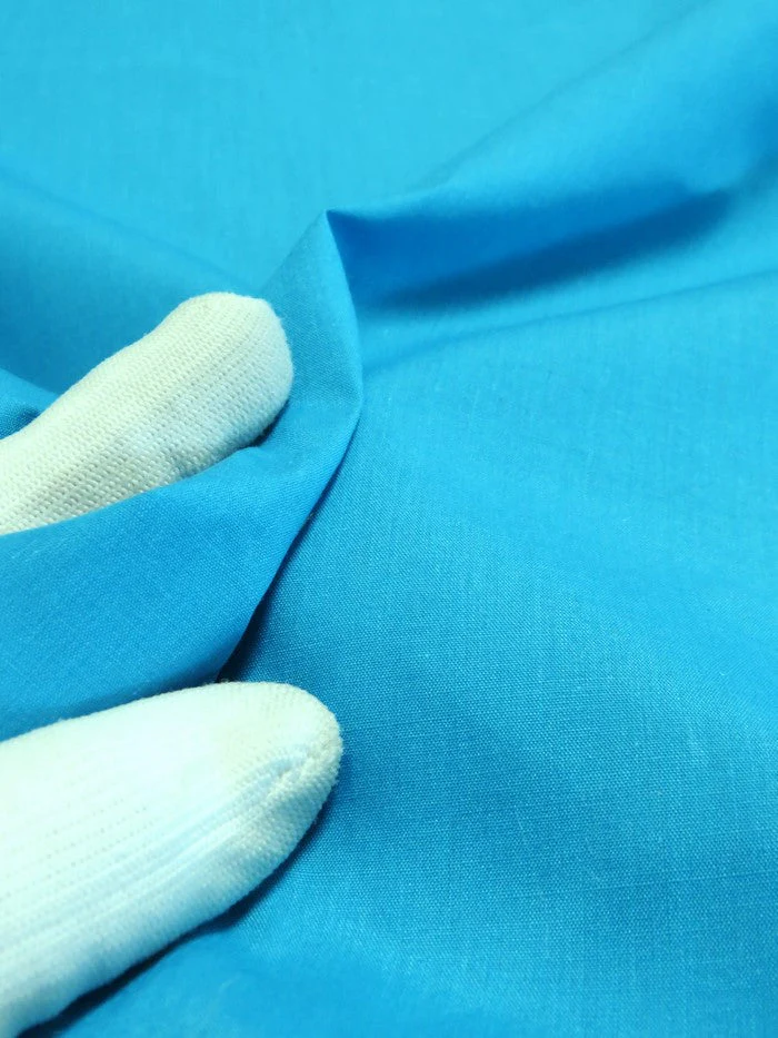 Poly Cotton Solid Fabric 58"/60" Width / Turquoise / Sold By The Yard 3 Poly Cotton Solid Fabric 58"/60" Width / Turquoise / Sold By The Yard