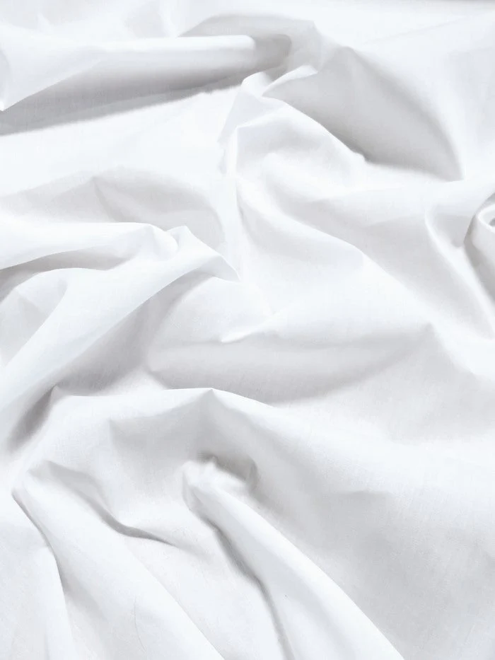 Poly Cotton Solid Fabric 58"/60" Width / White / Sold By The Yard 1 Poly Cotton Solid Fabric 58"/60" Width / White / Sold By The Yard