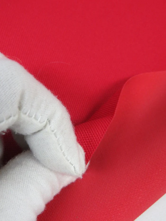 Premium Canvas PVC Outdoor Waterproof Fabric / Red / Sold By The Yard 2 Premium Canvas PVC Outdoor Waterproof Fabric / Red / Sold By The Yard
