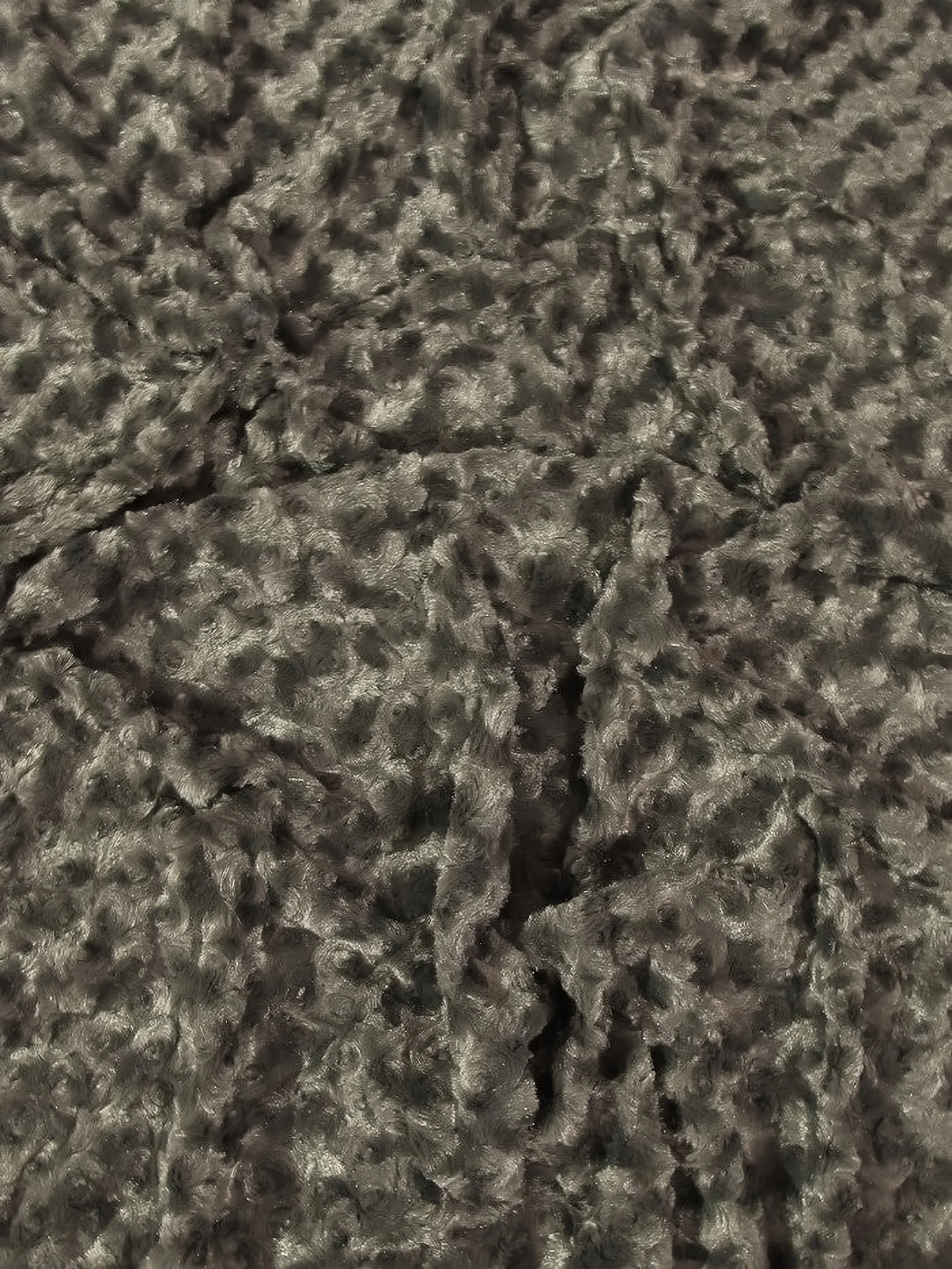 Raccoon Grey Minky Rose/Rosette Floral Baby Soft Fabric / Sold By The Yard 1 Raccoon Grey Minky Rose/Rosette Floral Baby Soft Fabric / Sold By The Yard