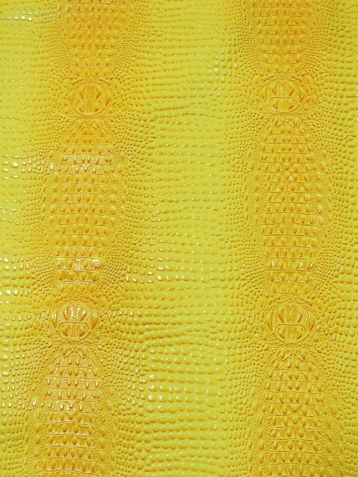 Reptile Yellow Florida Gator 3D Embossed Vinyl Fabric 2 Reptile Yellow Florida Gator 3D Embossed Vinyl Fabric