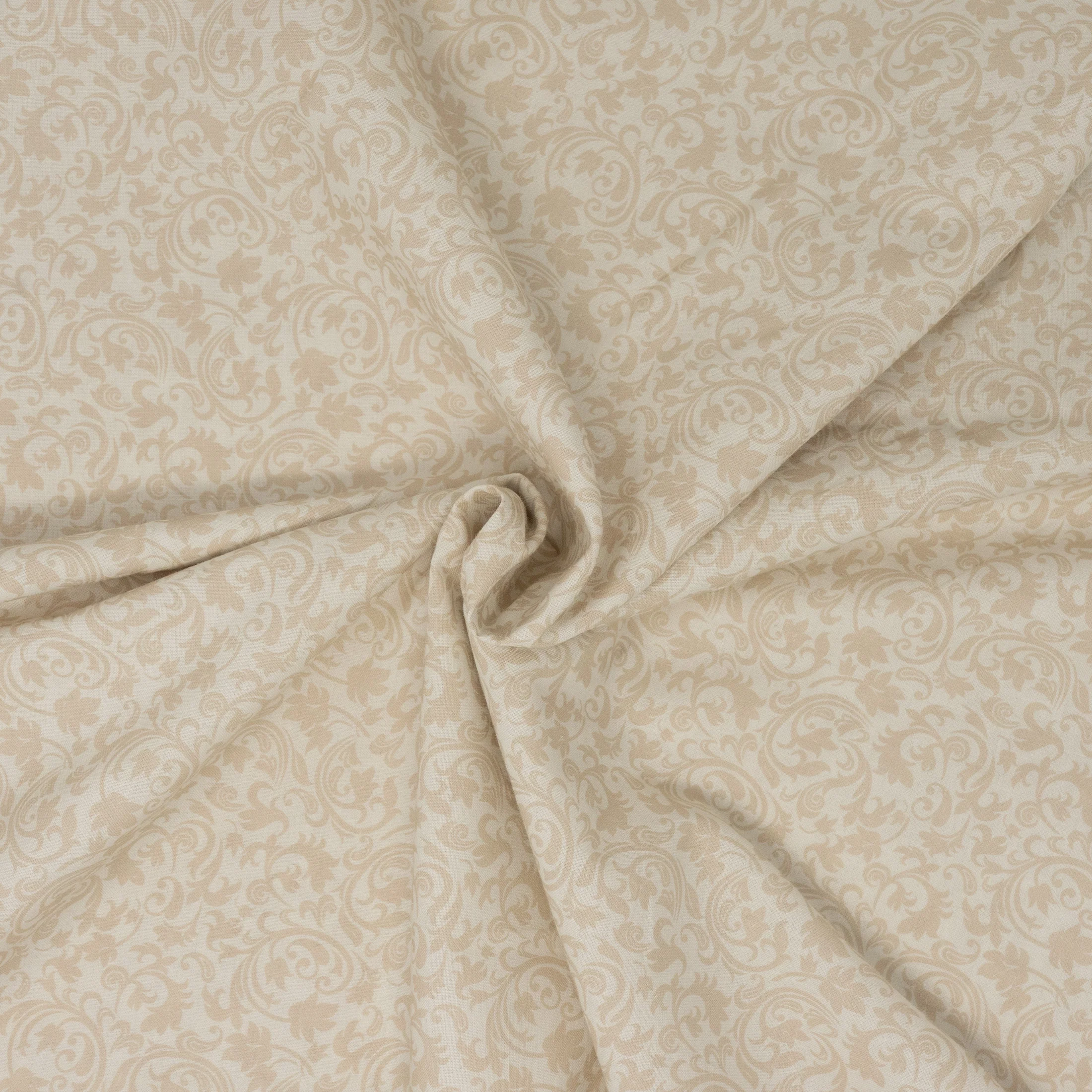 Roc-lon 100% Cotton, 108" Wide, Quilt Backing, Baroque Beige Pattern, Cut by Yard 1 Roc-lon 100% Cotton, 108" Wide, Quilt Backing, Baroque Beige Pattern, Cut by Yard