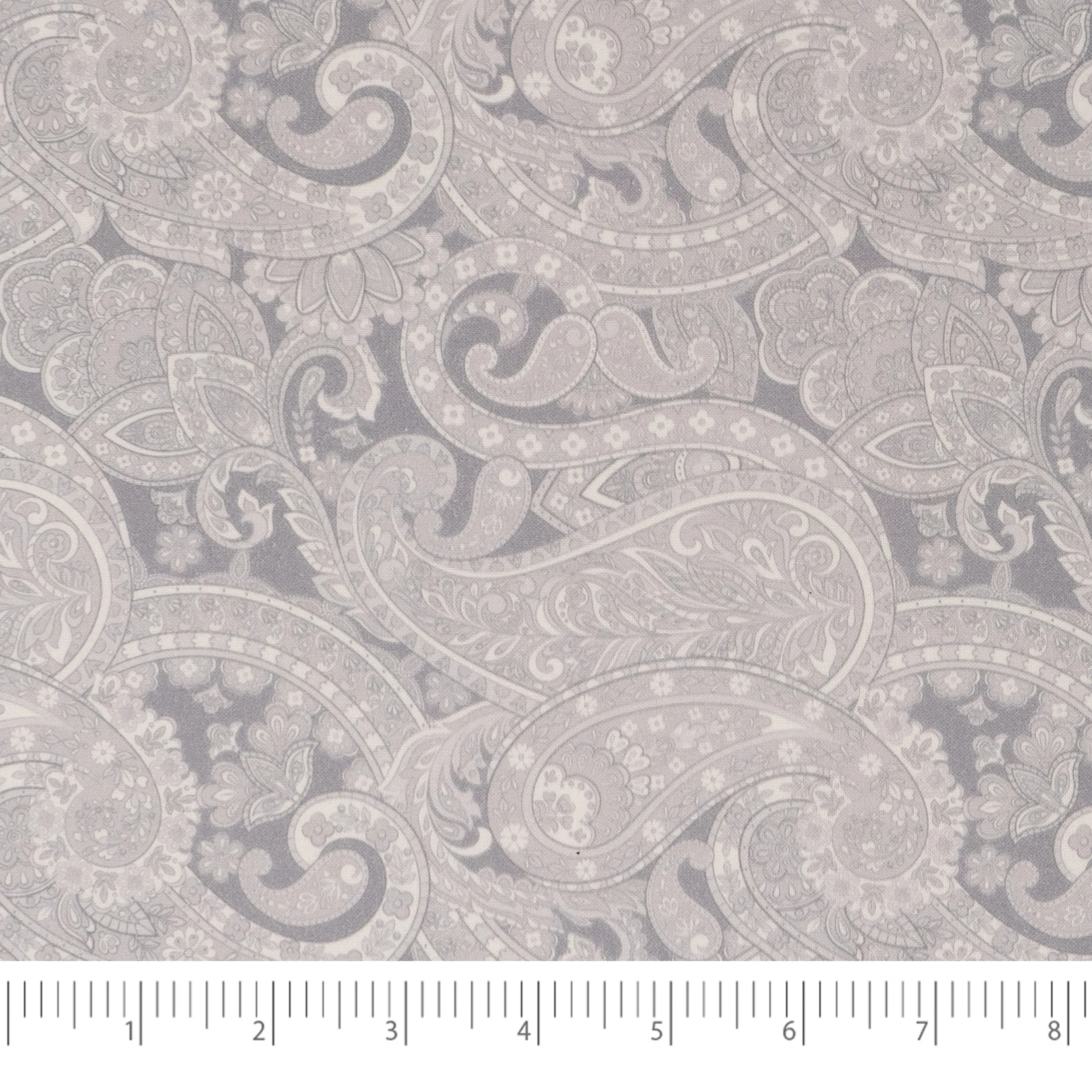 Roc-lon 100% Cotton, 108" Wide, Quilt Backing, Paisley Grey, Cut By Yard 3 Roc-lon 100% Cotton, 108" Wide, Quilt Backing, Paisley Grey, Cut By Yard