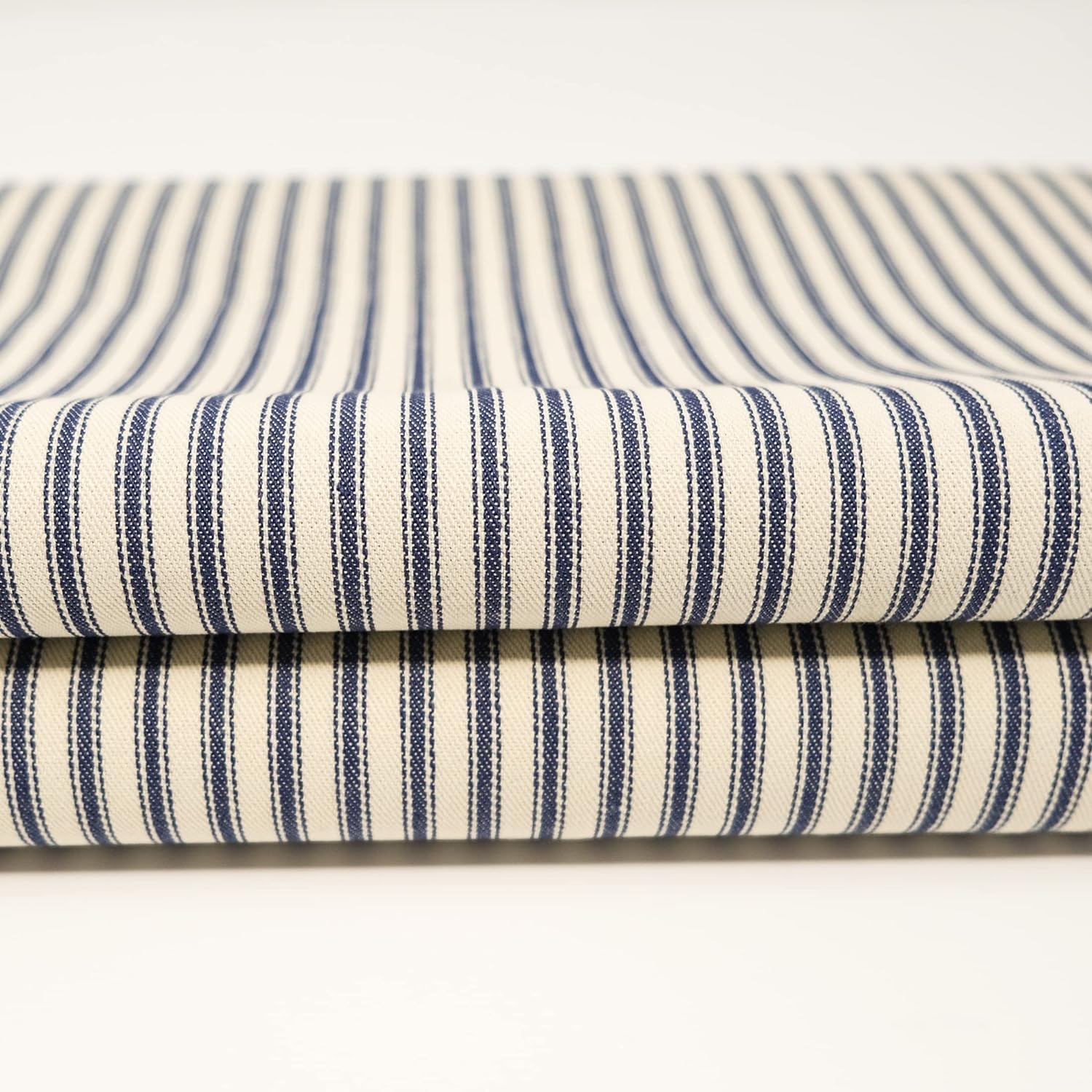 Roc-lon 100% Wide Cotton 44/45" Wide Woven Ticking Fabric for Sewing Quilt Craft Home Décor, Cut by Yard, Stripe Navy 1 Roc-lon 100% Wide Cotton 44/45" Wide Woven Ticking Fabric for Sewing Quilt Craft Home Décor, Cut by Yard, Stripe Navy