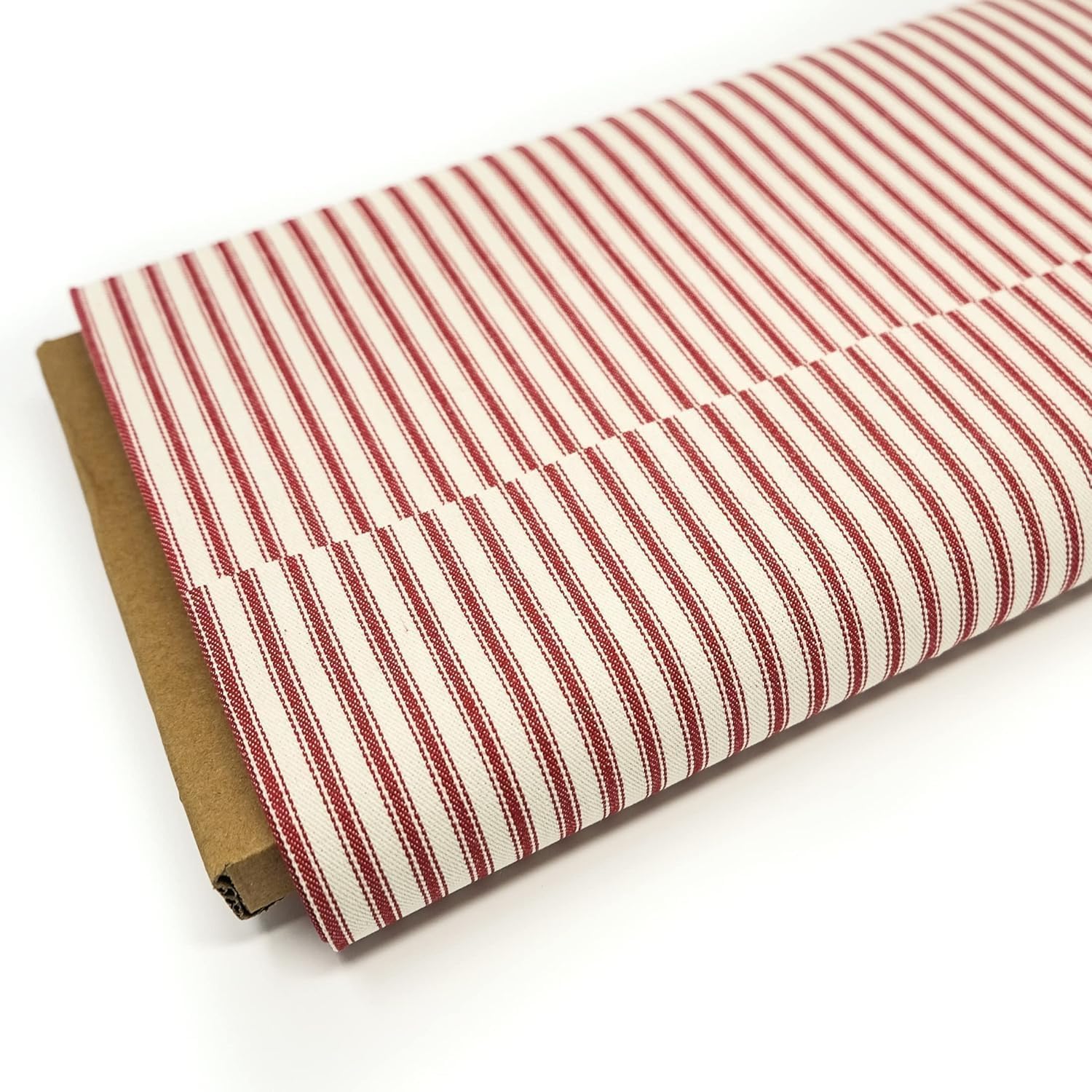Roc-lon 100% Wide Cotton 44/45" Wide Woven Ticking Fabric for Sewing Quilt Craft Home Décor, Cut by Yard, Stripe Red 3 Roc-lon 100% Wide Cotton 44/45" Wide Woven Ticking Fabric for Sewing Quilt Craft Home Décor, Cut by Yard, Stripe Red