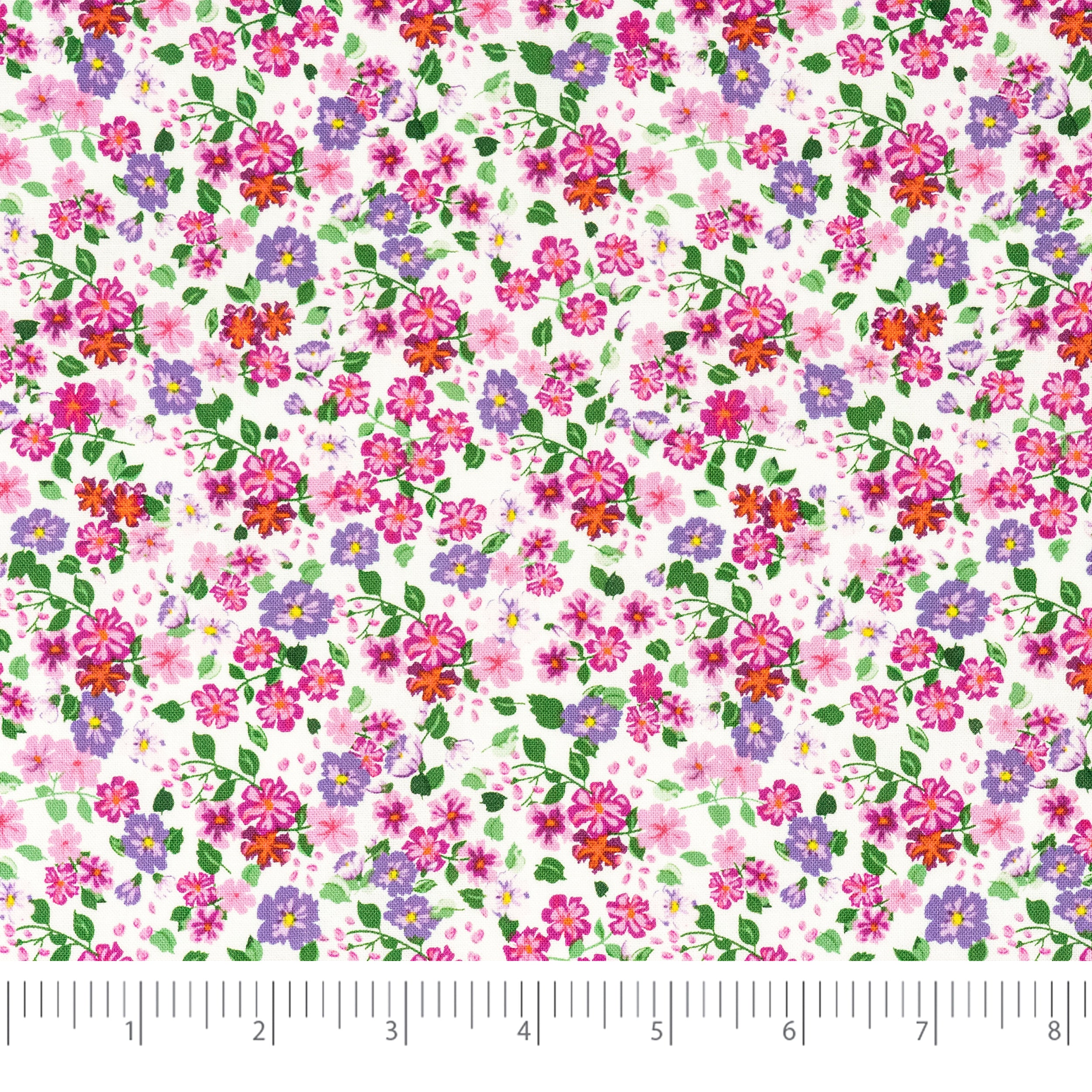 SINGER® Fabric, 100% Cotton, 44 Inch Wide, Packed Pink Flowers, Cut by the Yard 1 SINGER® Fabric, 100% Cotton, 44 Inch Wide, Packed Pink Flowers, Cut by the Yard