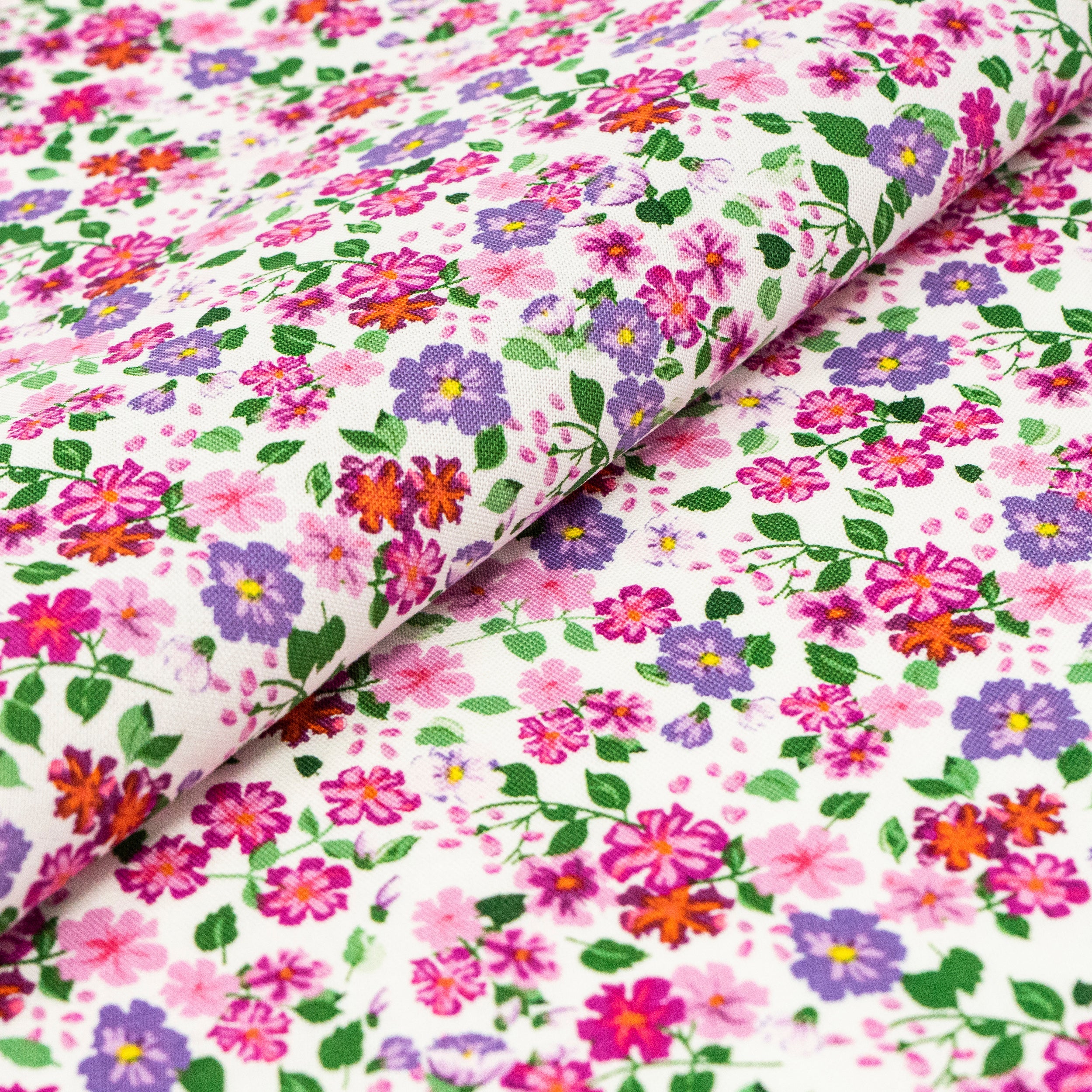 SINGER® Fabric, 100% Cotton, 44 Inch Wide, Packed Pink Flowers, Cut by the Yard 2 SINGER® Fabric, 100% Cotton, 44 Inch Wide, Packed Pink Flowers, Cut by the Yard