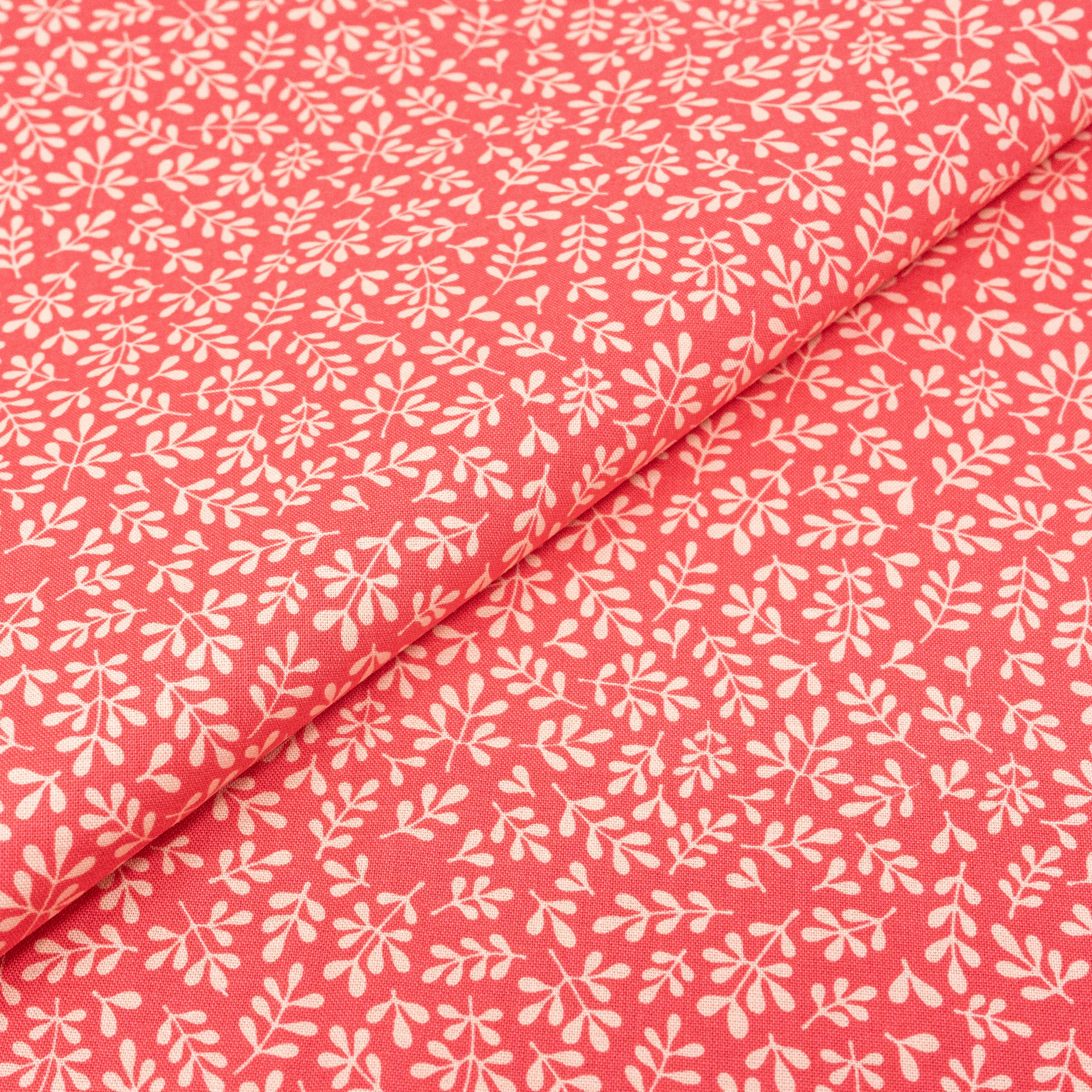 SINGER® Fabric, 100% Cotton, 44 Inch Wide, Pink Leaves, Cut by the Yard 2 SINGER® Fabric, 100% Cotton, 44 Inch Wide, Pink Leaves, Cut by the Yard