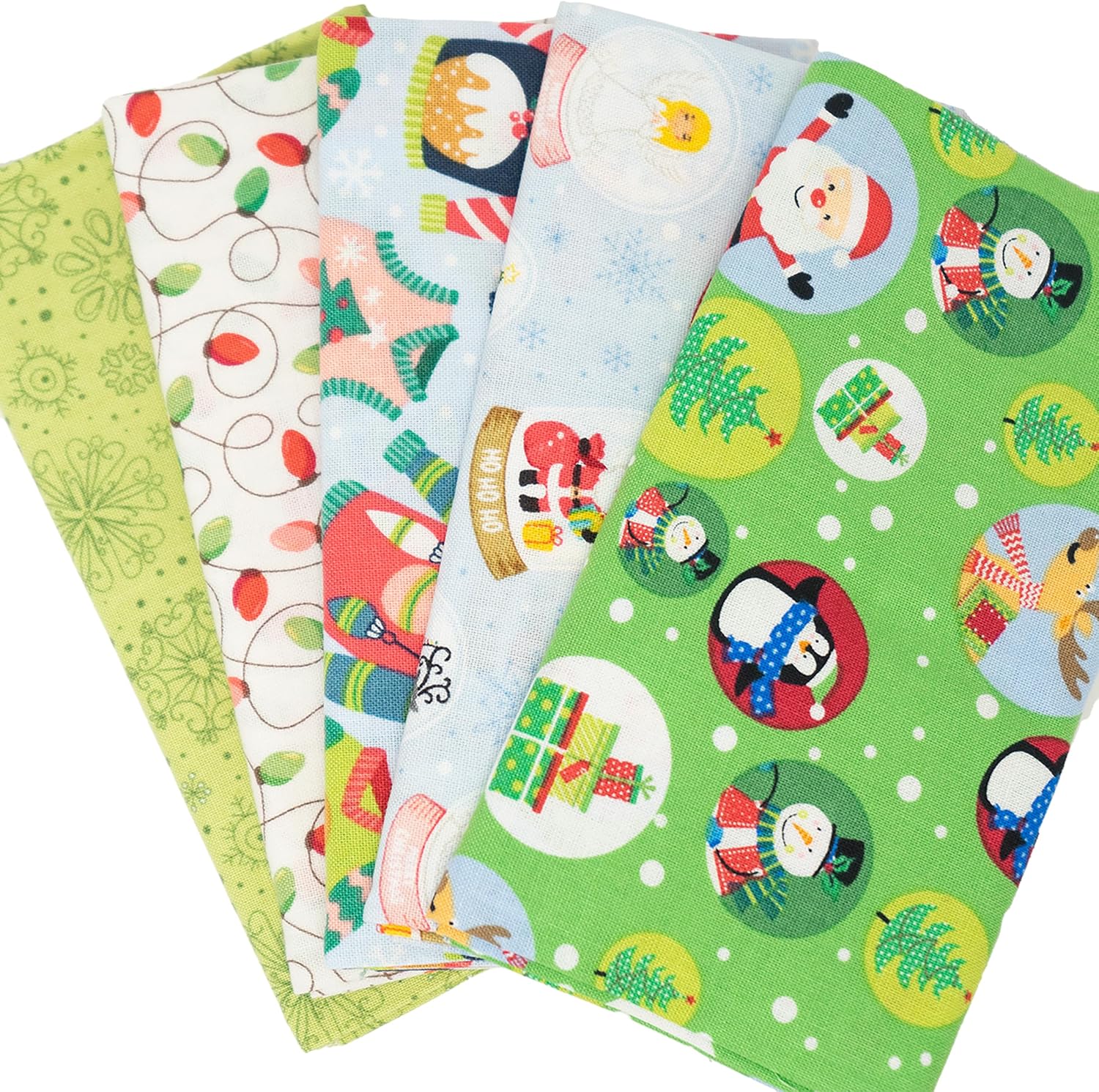 SINGER® Fabric, 100% Cotton, 18 x 21 Inches, 5 Piece Fat Quarter Bundle 1 SINGER® Fabric, 100% Cotton, 18 x 21 Inches, 5 Piece Fat Quarter Bundle