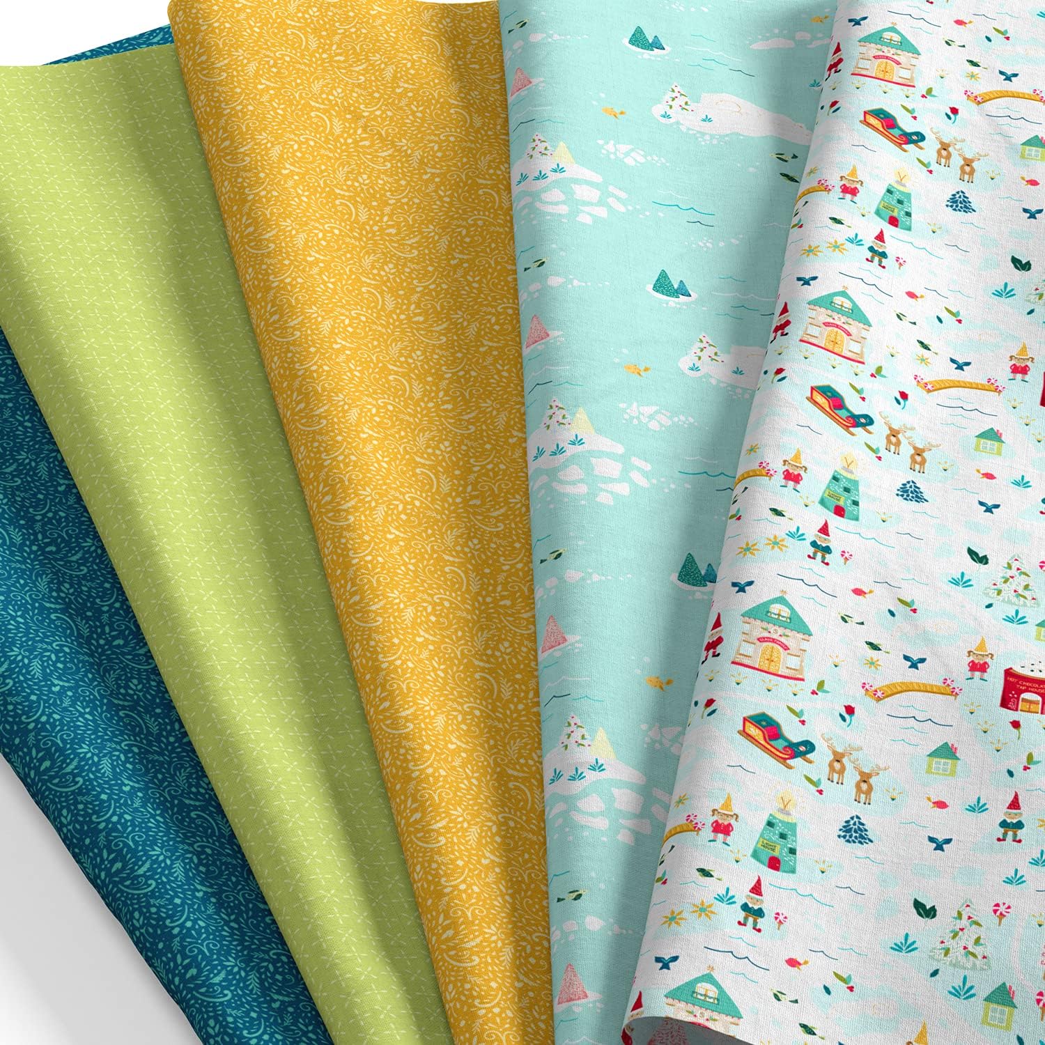 SINGER® Fabric, 100% Cotton, 18 x 21 Inches, 5 Piece Fat Quarter Bundle 9 SINGER® Fabric, 100% Cotton, 18 x 21 Inches, 5 Piece Fat Quarter Bundle