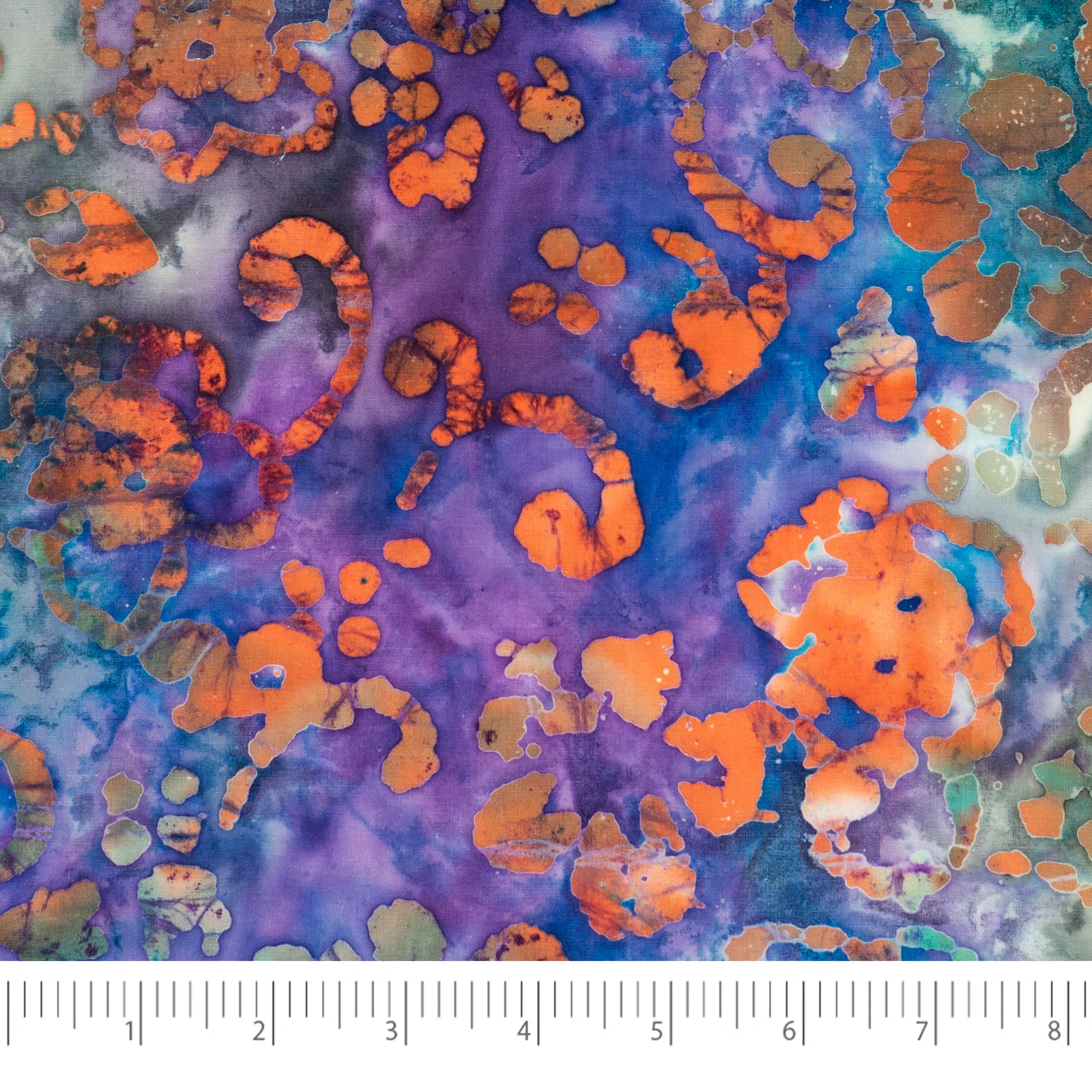 SINGER® Fabric 100% Cotton Batik Collection 42 inch Wide Blue and Purple Flower Cut by the Yard 1 SINGER® Fabric 100% Cotton Batik Collection 42 inch Wide Blue and Purple Flower Cut by the Yard