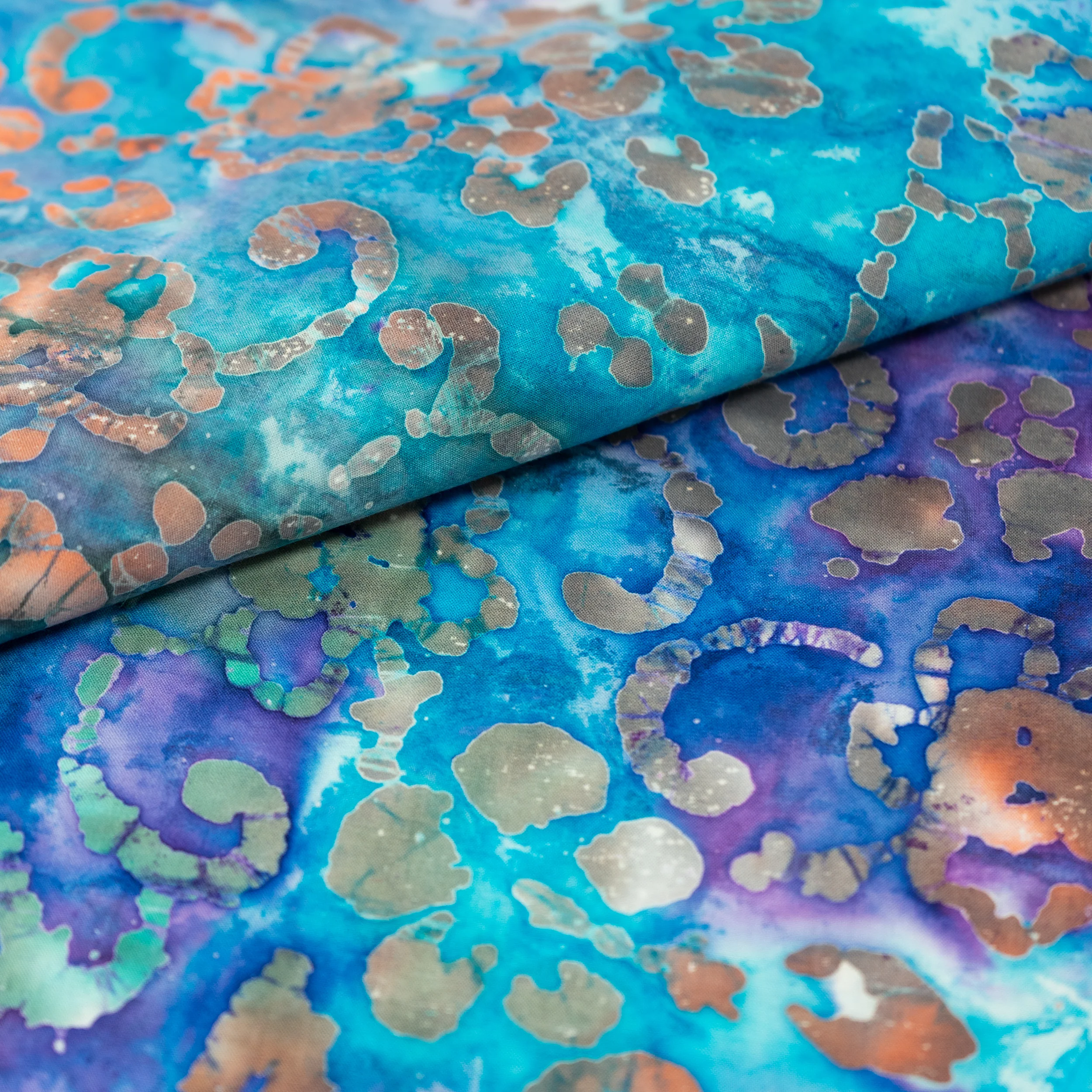 SINGER® Fabric 100% Cotton Batik Collection 42 inch Wide Green and Purple Flower Cut by the Yard 1 SINGER® Fabric 100% Cotton Batik Collection 42 inch Wide Green and Purple Flower Cut by the Yard