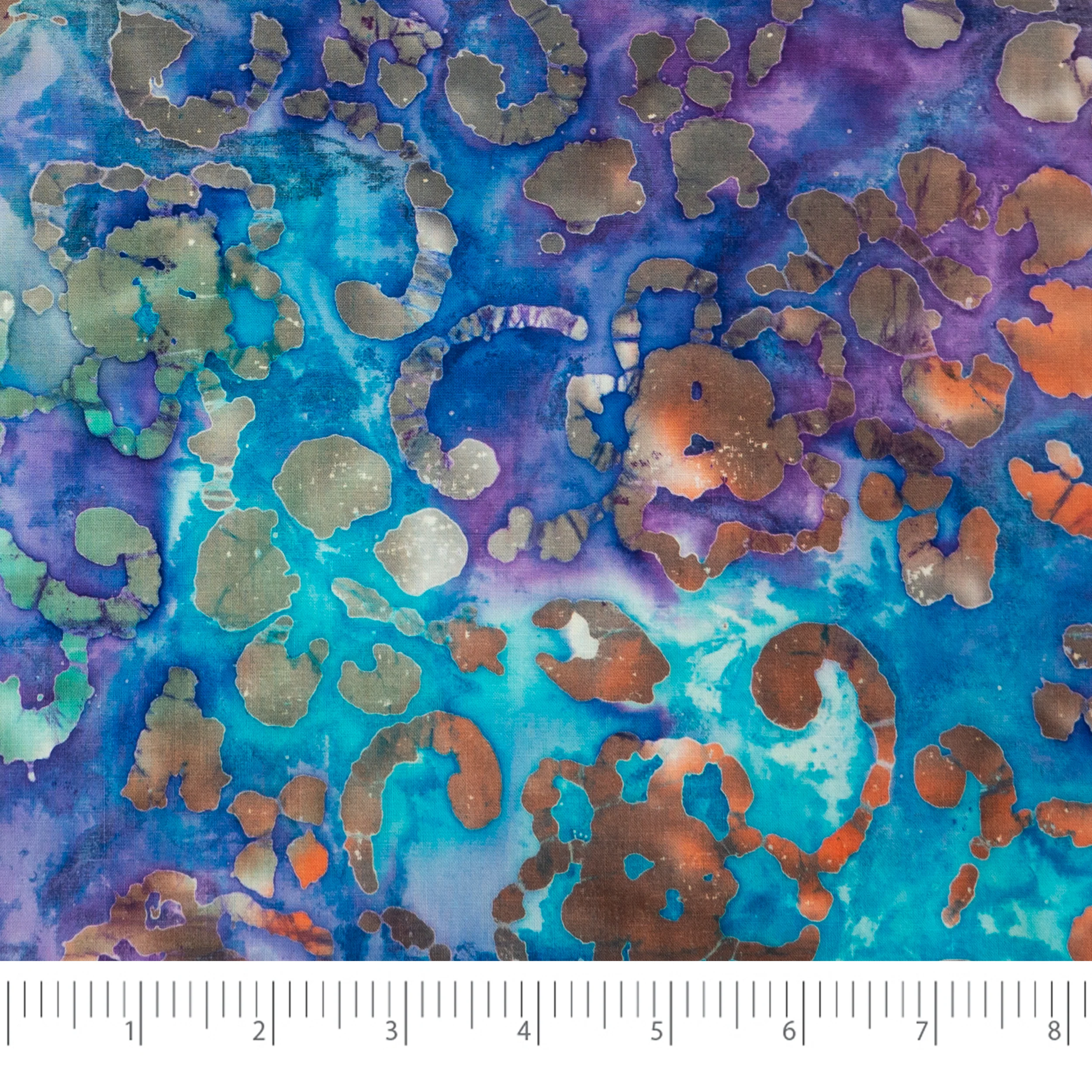 SINGER® Fabric 100% Cotton Batik Collection 42 inch Wide Green and Purple Flower Cut by the Yard 2 SINGER® Fabric 100% Cotton Batik Collection 42 inch Wide Green and Purple Flower Cut by the Yard