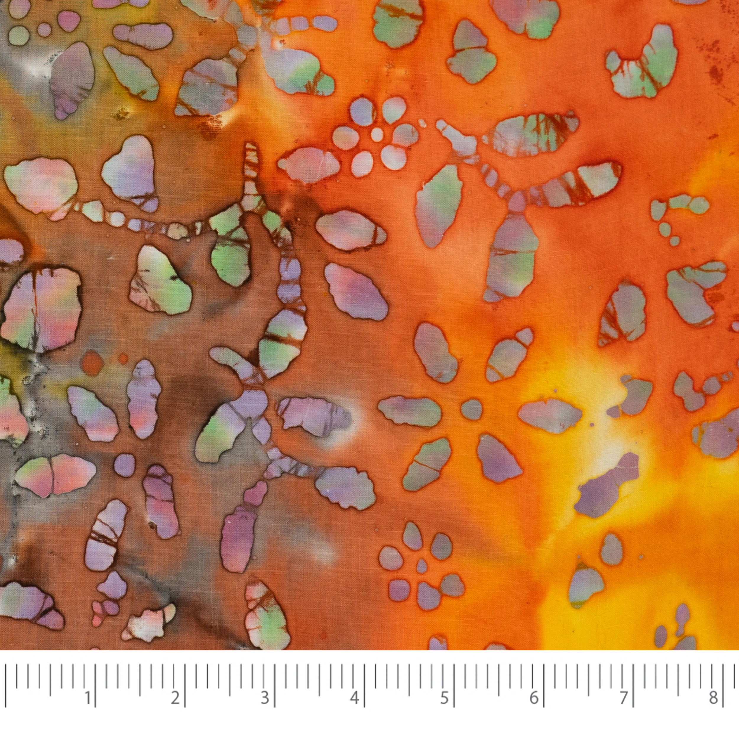 SINGER® Fabric 100% Cotton Batik Collection 42 inch Wide Red and Orange Flower Cut by the Yard 1 SINGER® Fabric 100% Cotton Batik Collection 42 inch Wide Red and Orange Flower Cut by the Yard