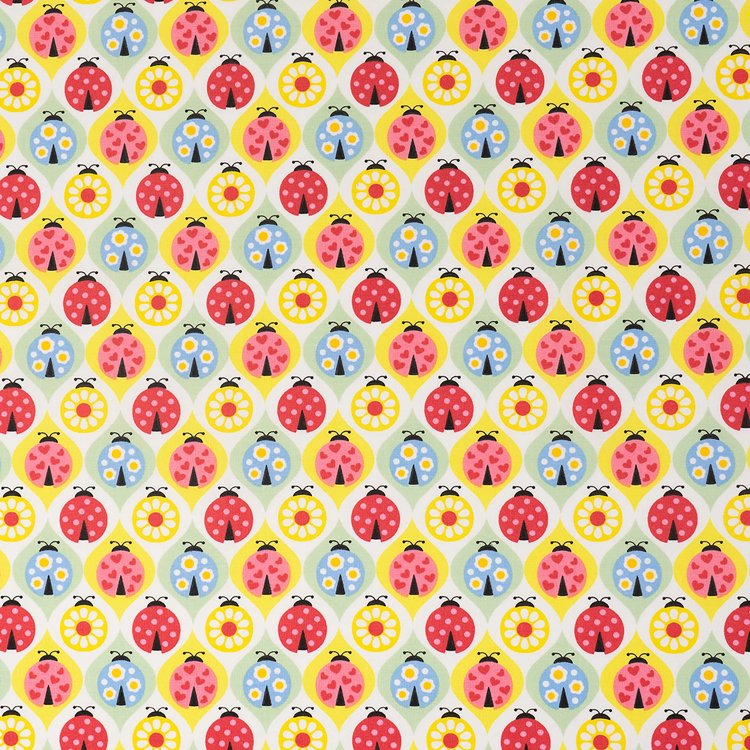 SINGER® Fabric, 100% Cotton, Colorful Ladybugs, Cut by the Yard 1 SINGER® Fabric, 100% Cotton, Colorful Ladybugs, Cut by the Yard