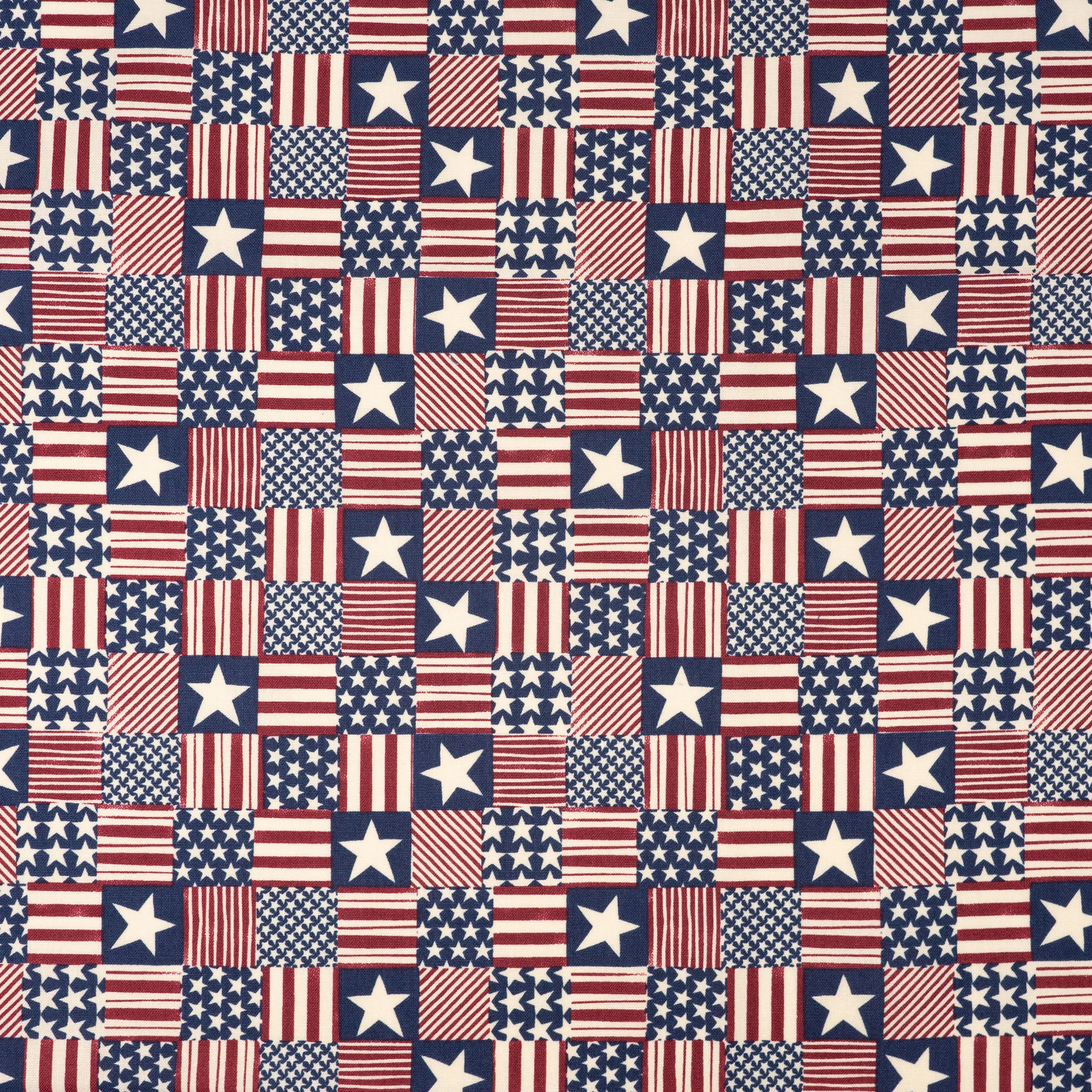 SINGER® Fabric, 100% Cotton, Patch Stars Stripes, Cut by the Yard