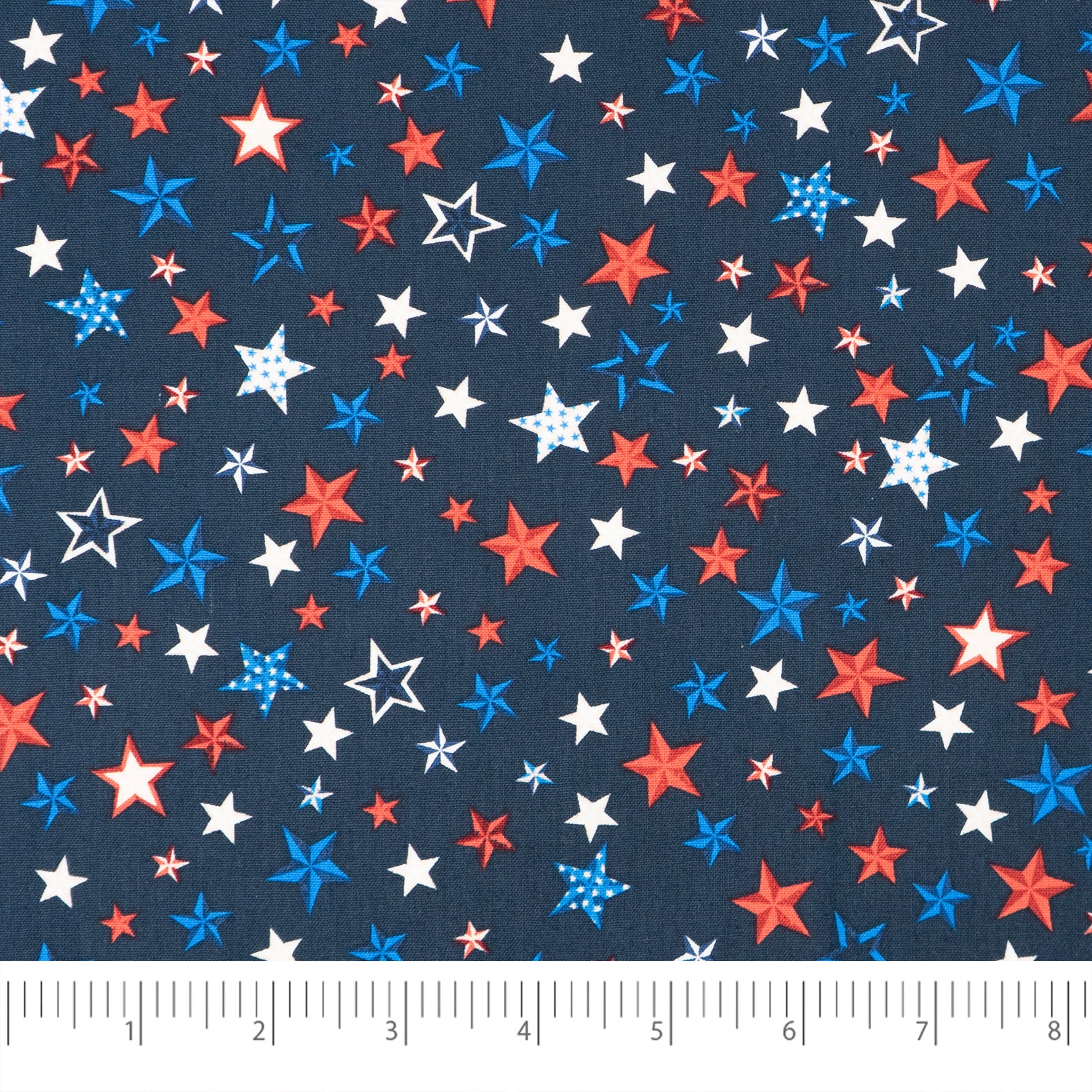 SINGER® Fabric, 100% Cotton, Patriotic Stars On Navy, Cut by the Yard 2 SINGER® Fabric, 100% Cotton, Patriotic Stars On Navy, Cut by the Yard