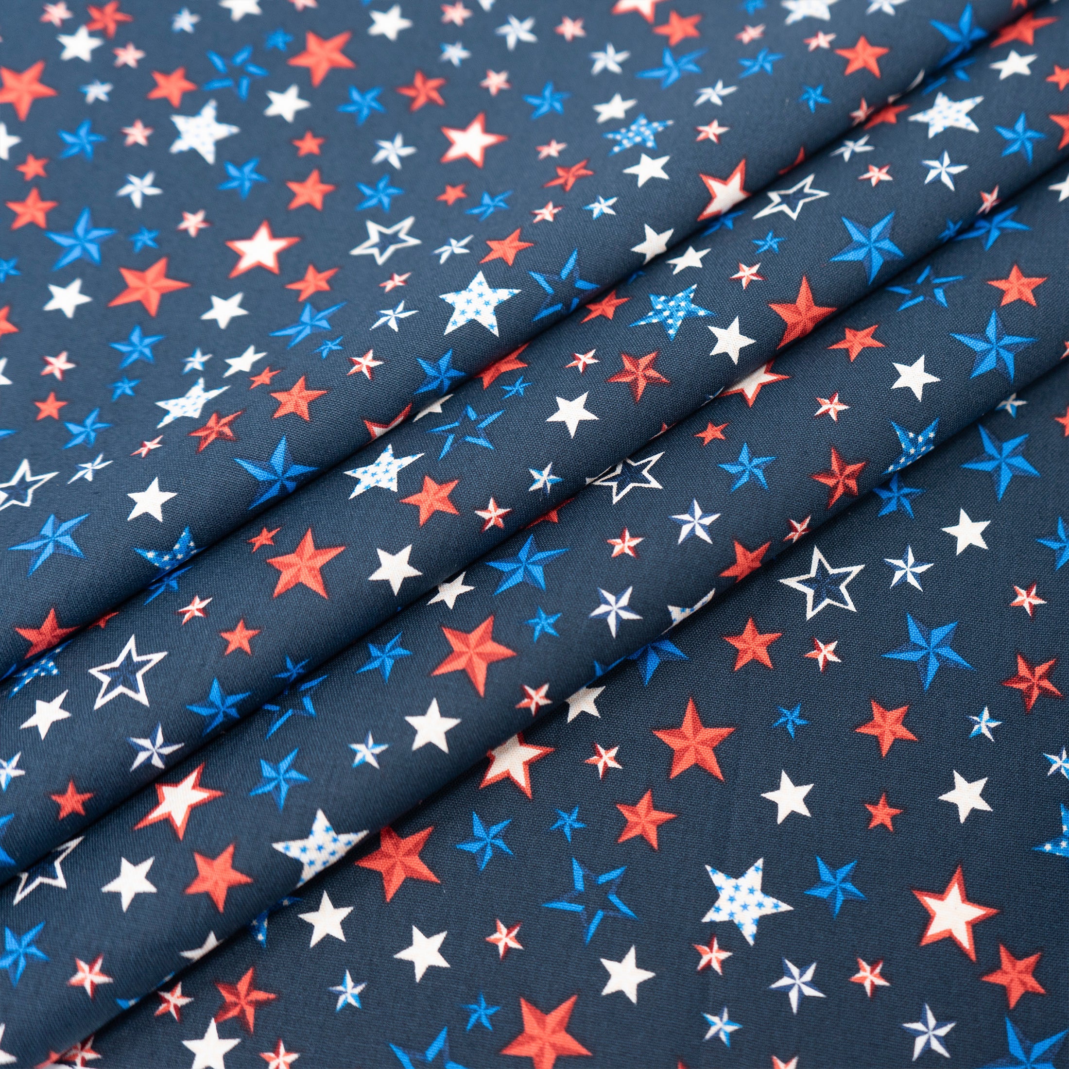 SINGER® Fabric, 100% Cotton, Patriotic Stars On Navy, Cut by the Yard 3 SINGER® Fabric, 100% Cotton, Patriotic Stars On Navy, Cut by the Yard